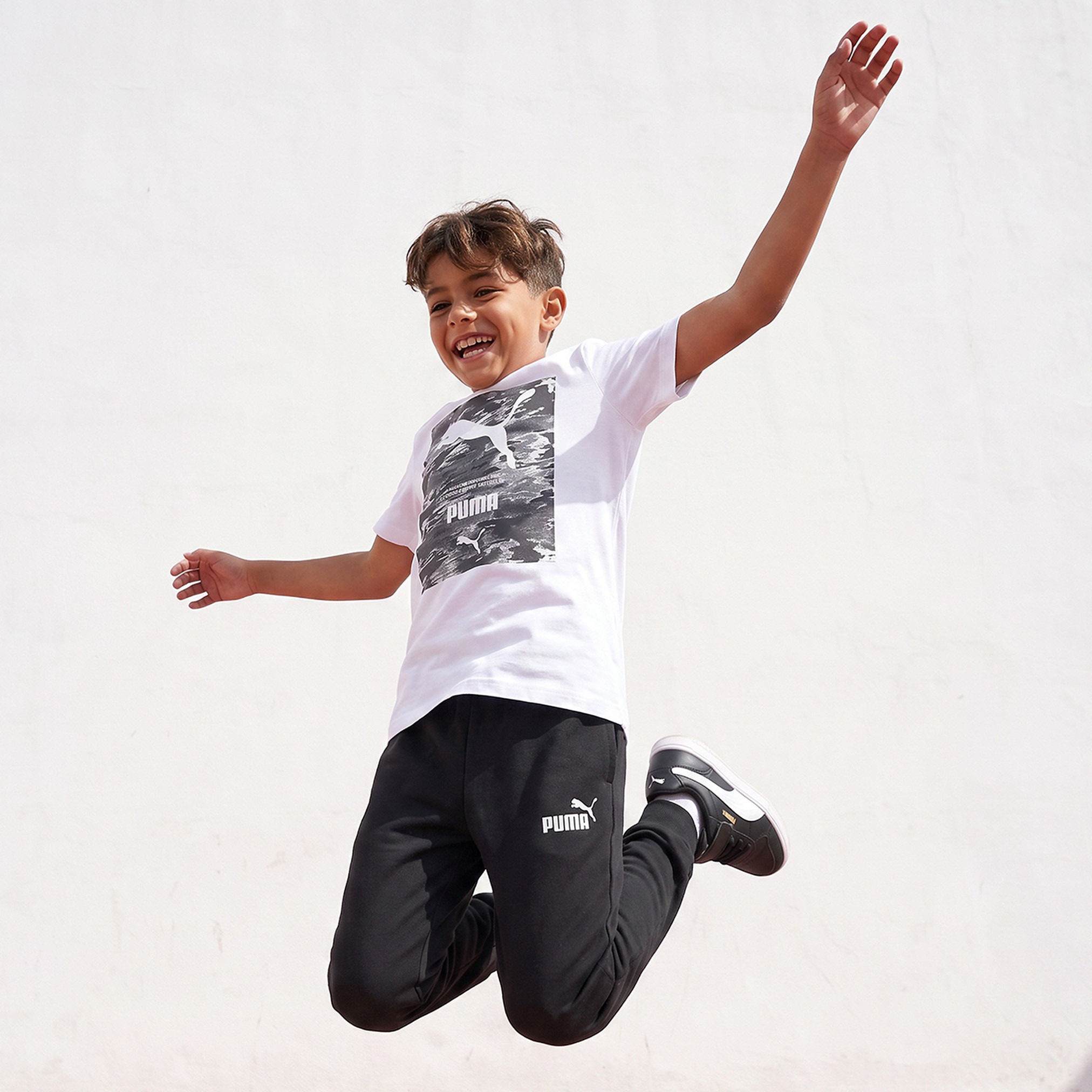 تيشيرت بياقة ضيقة وأكمام قصيرة وطبعات شعار من بوما-boys-clothing-tshirtsandpolos-image-5