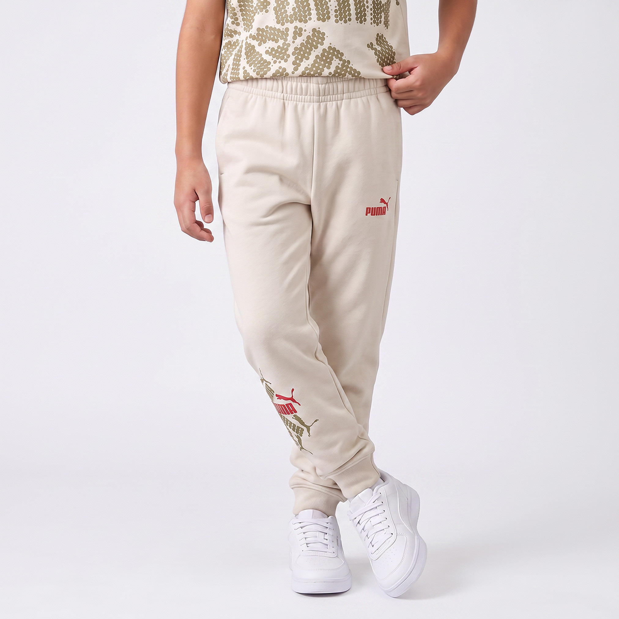 PUMA Elastic Waist Joggers with Pockets-boys-clothing-bottoms-joggersandtrackpants-image-1