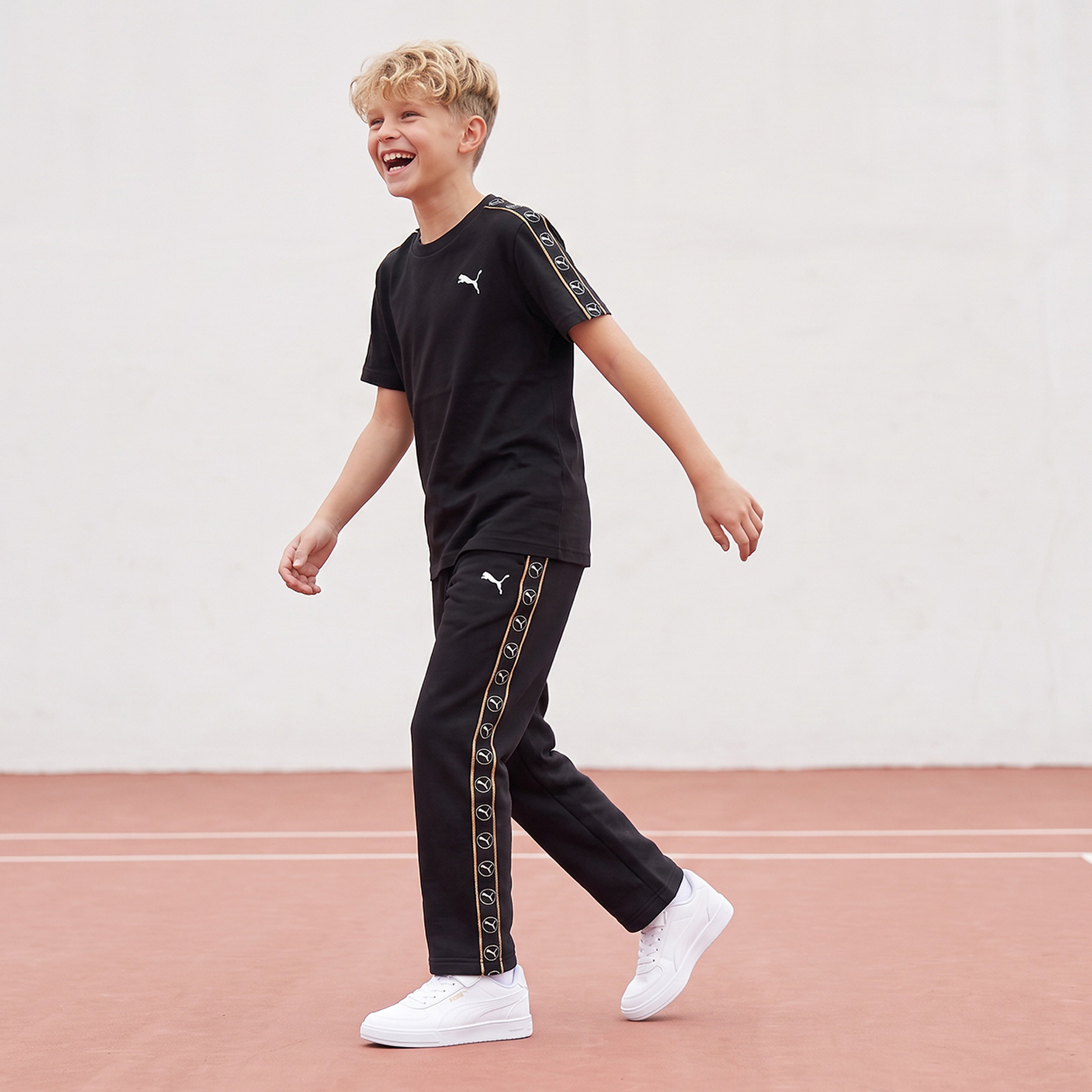 PUMA Elasticated Drawstring Waist Track Pants with Logo Print-boys-clothing-bottoms-joggersandtrackpants-image-5