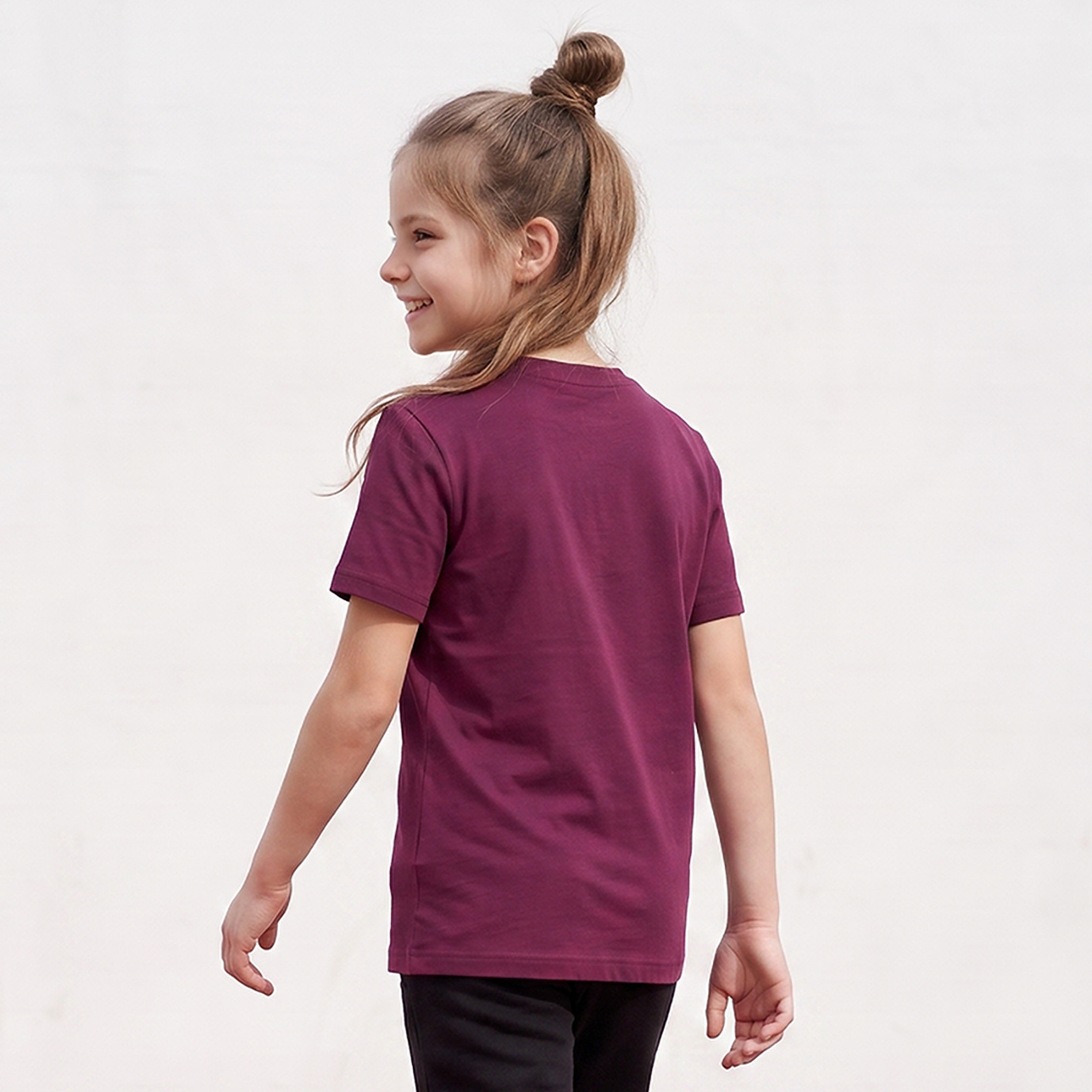 تيشيرت بياقة ضيقة وأكمام قصيرة وطبعات شعار من بوما-girls-clothing-tshirts-image-3