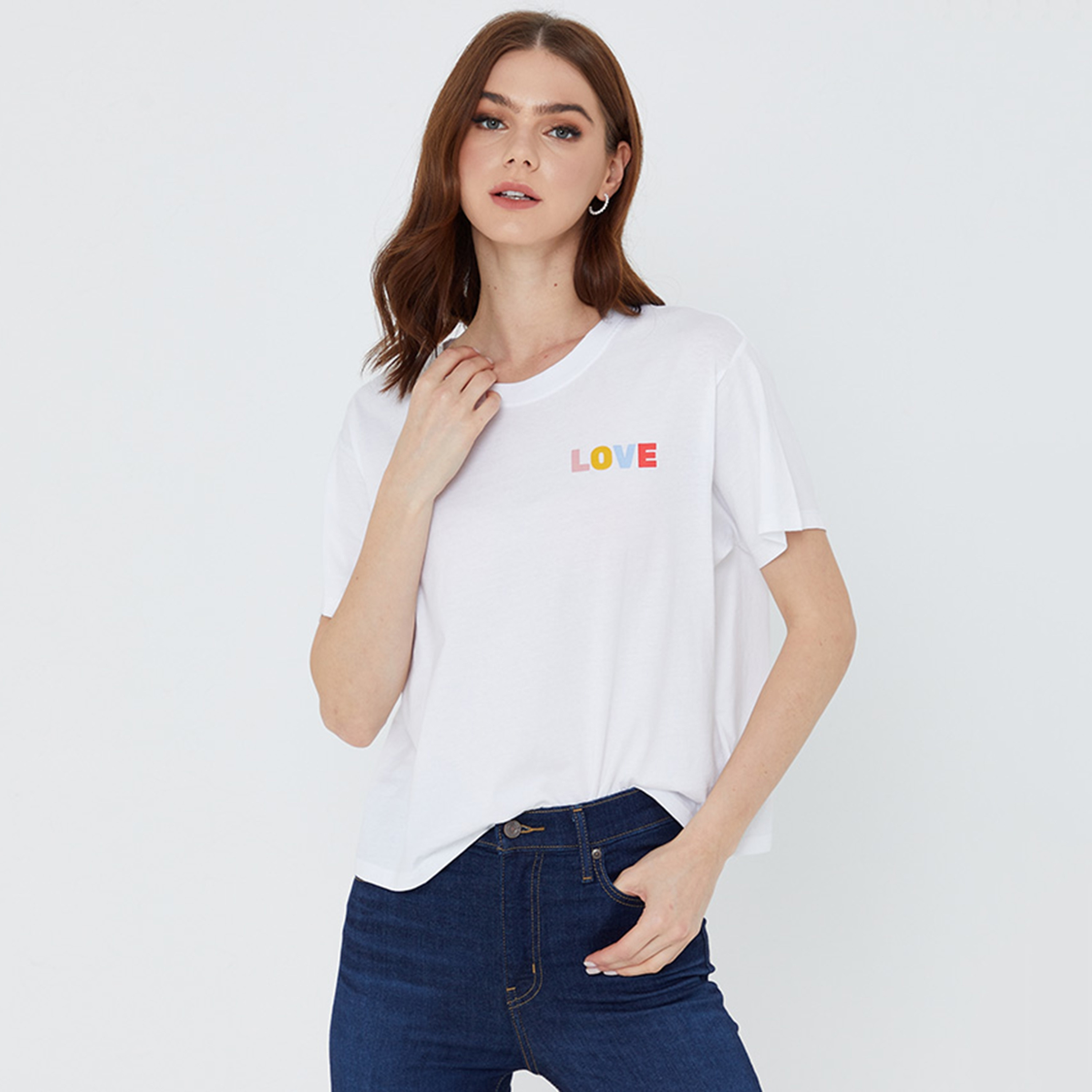Levi's Printed Round Neck Short Sleeves Women's T-Shirt-women-clothing-tshirts-image-1