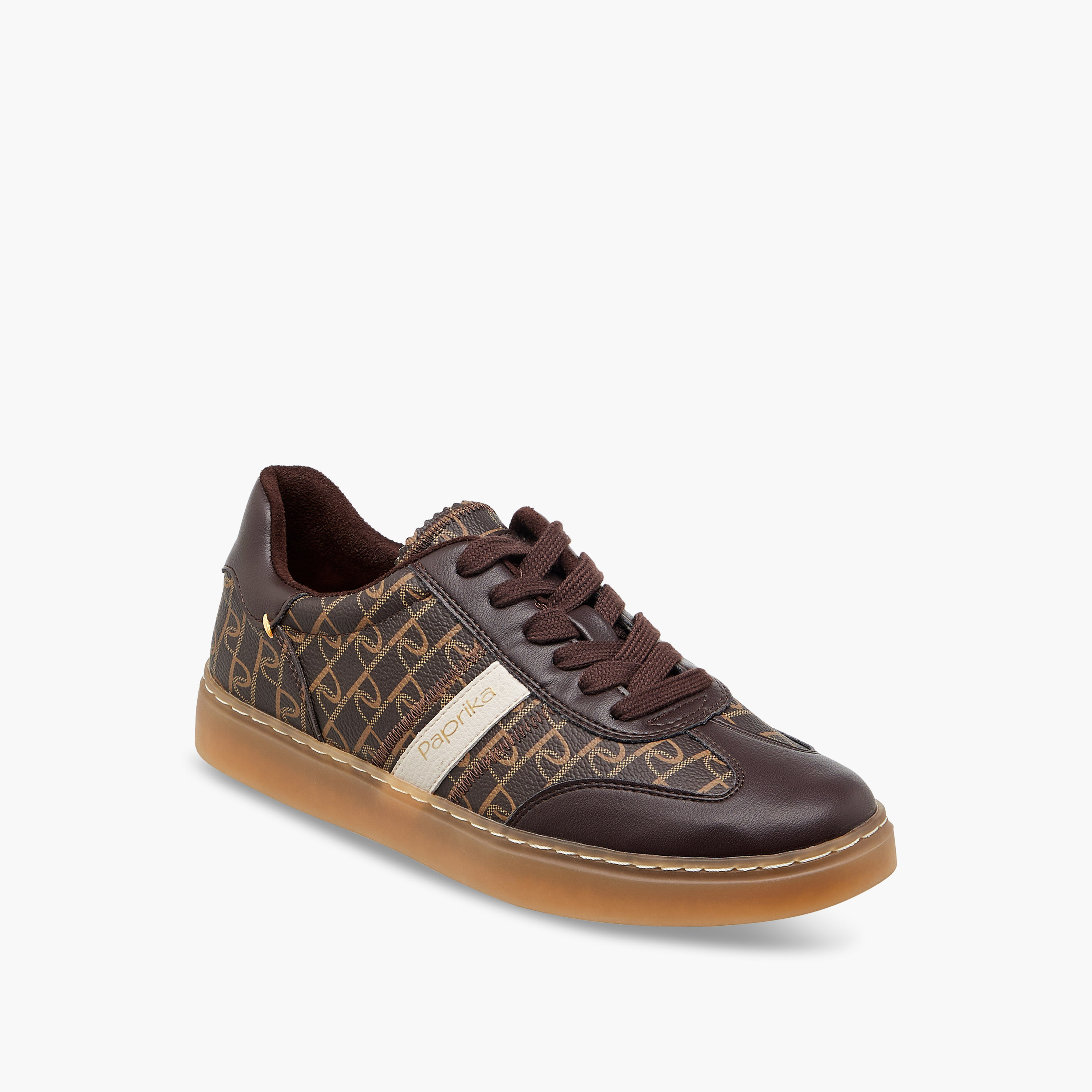 حذاء سنيكرز برباط إغلاق وطبعات مونوجرام من بابريكا-women-shoes-sneakers-image-2