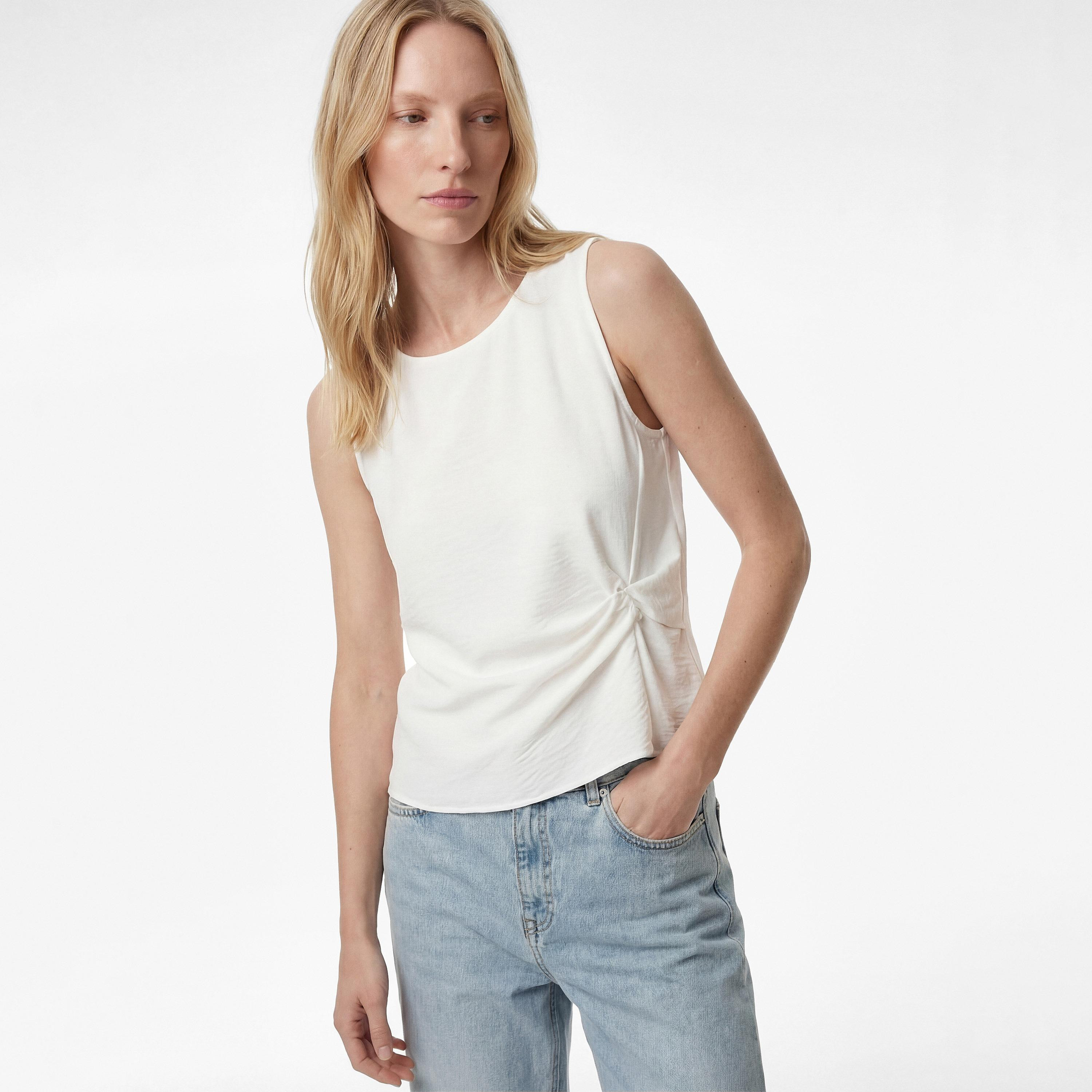 بلوزة نسائية بارزة الملمس بلون أزرق داكن من كوتون-women-clothing-shirtsandblouses-blouses-image-6