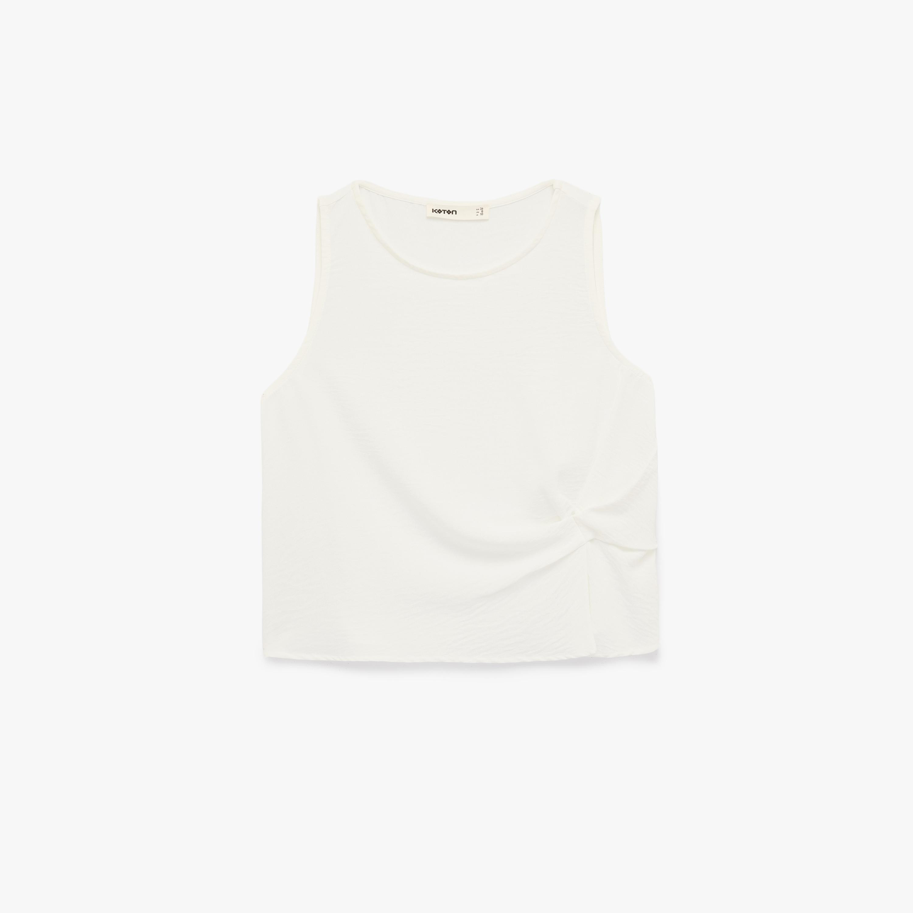 بلوزة نسائية بارزة الملمس بلون أزرق داكن من كوتون-women-clothing-shirtsandblouses-blouses-image-8