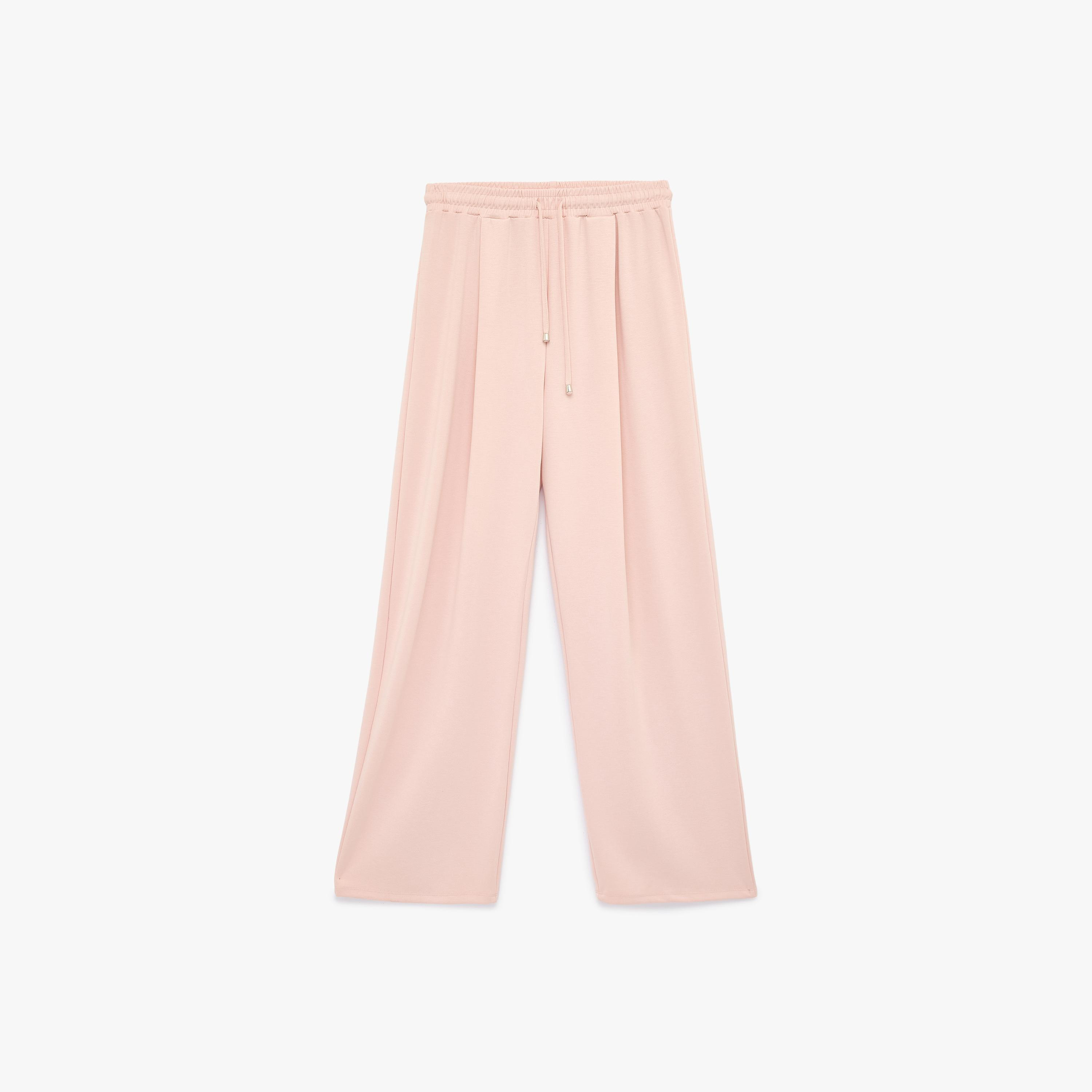 KOTON Drawstring Waist Wide Leg Women's Trousers-women-clothing-trousers-image-4