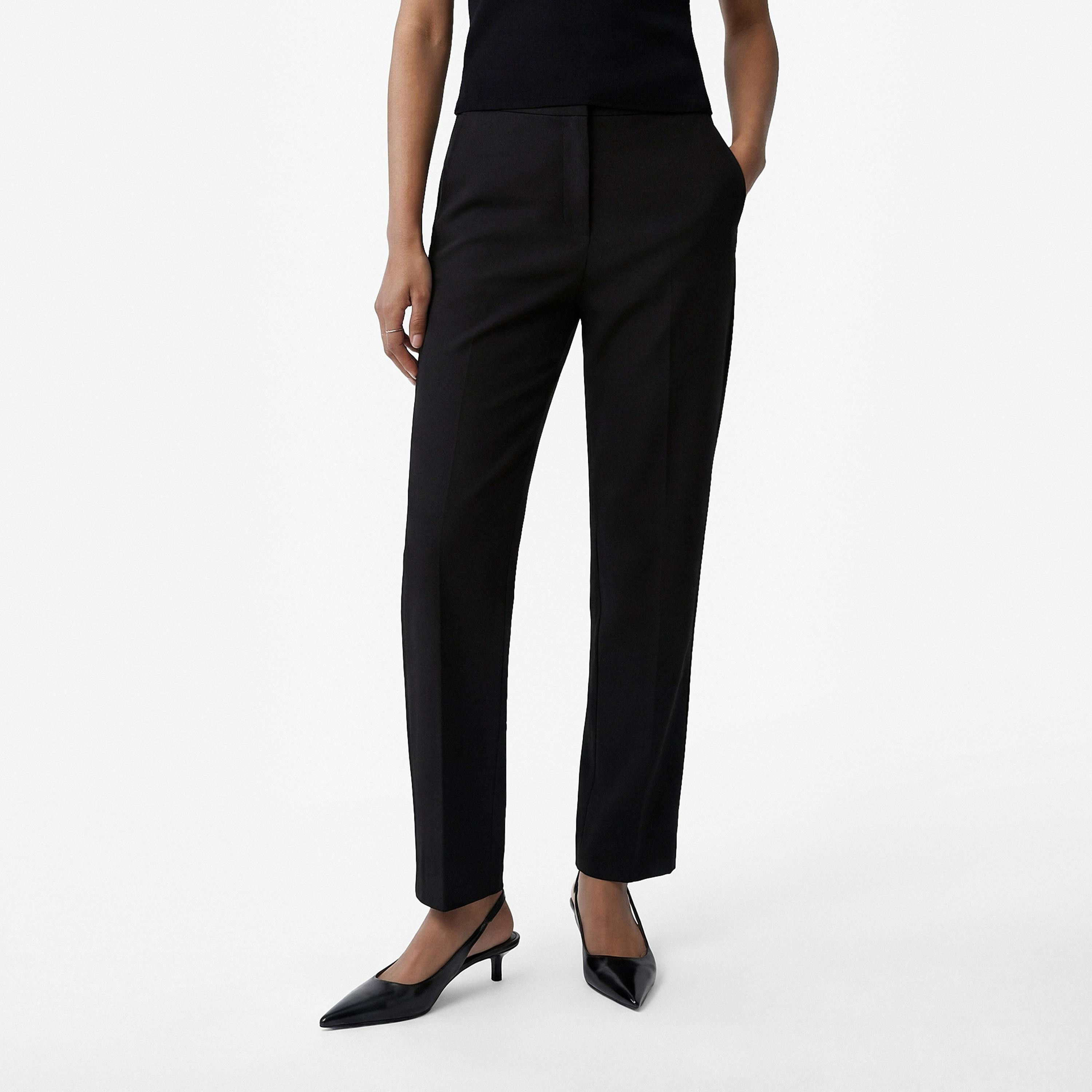 KOTON Black Zip Fly Cigarette Women's Trousers-women-clothing-trousers-image-1