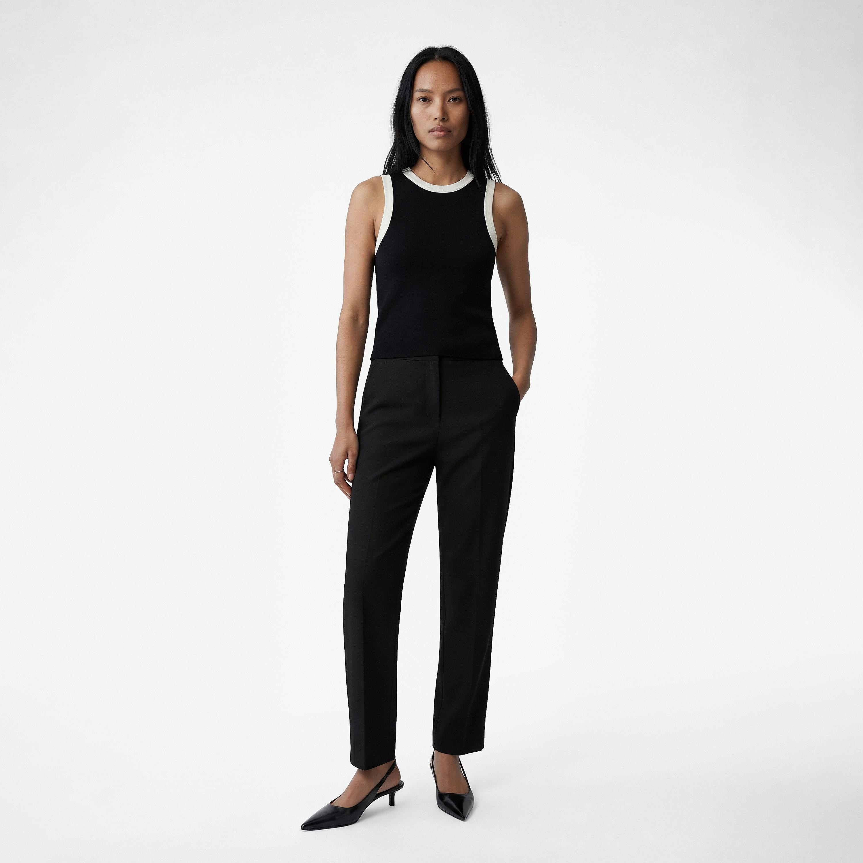 KOTON Black Zip Fly Cigarette Women's Trousers-women-clothing-trousers-image-2