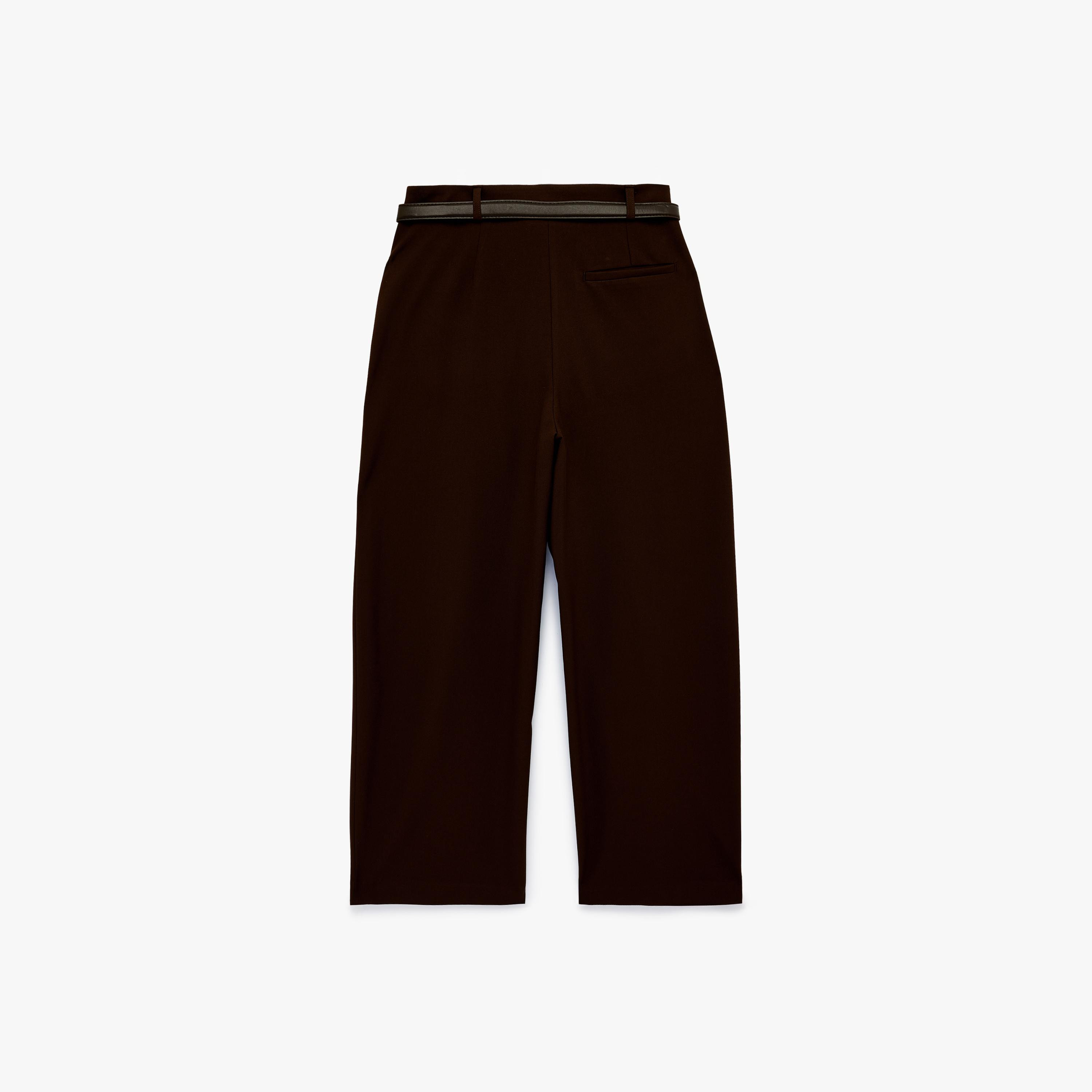 KOTON Brown Zip Fly Straight Women's Trousers-women-clothing-trousers-image-5