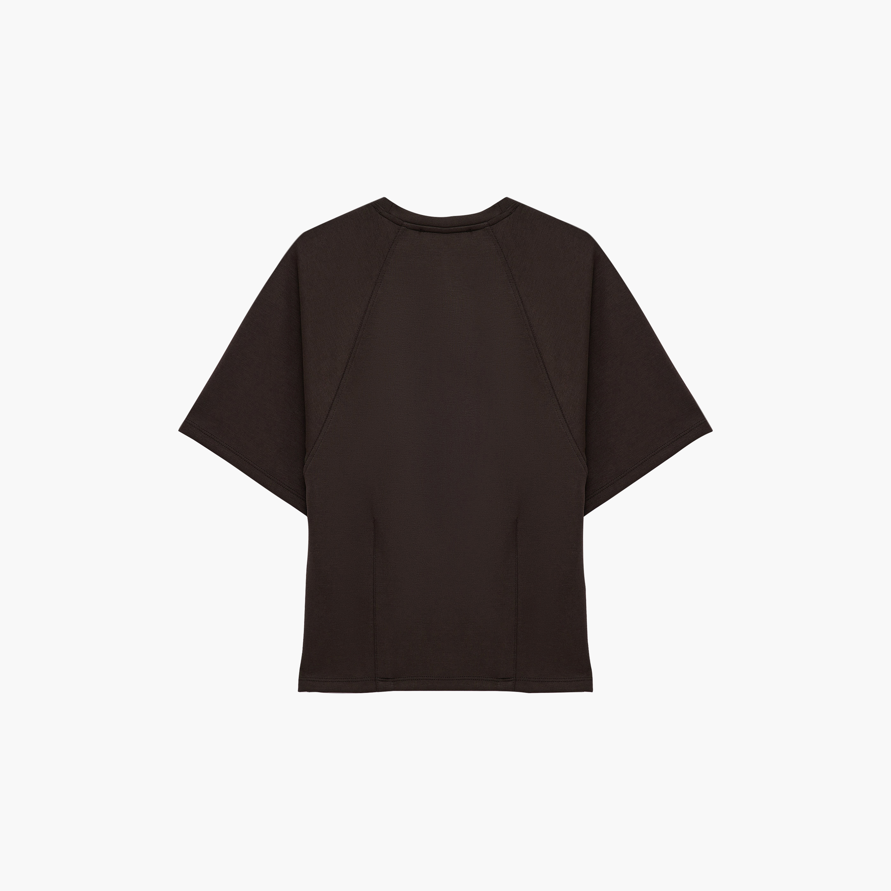 KOTON Dark Brown Raglan Sleeves Women's T-Shirt-women-clothing-tshirts-image-4