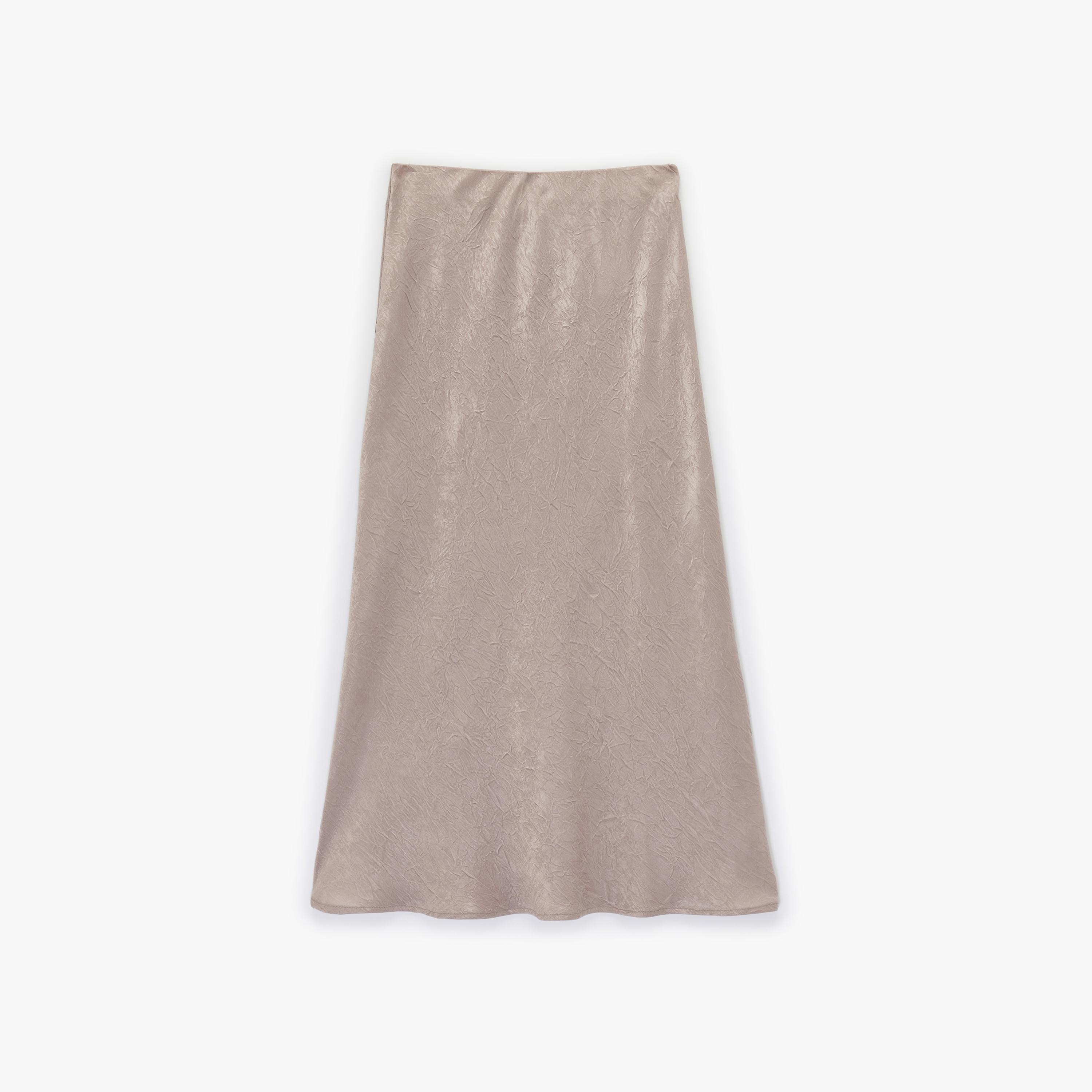 تنورة ميدي نسائية قصة "ايه-لاين" من قماش مجعد من كوتون-women-clothing-skirts-image-4