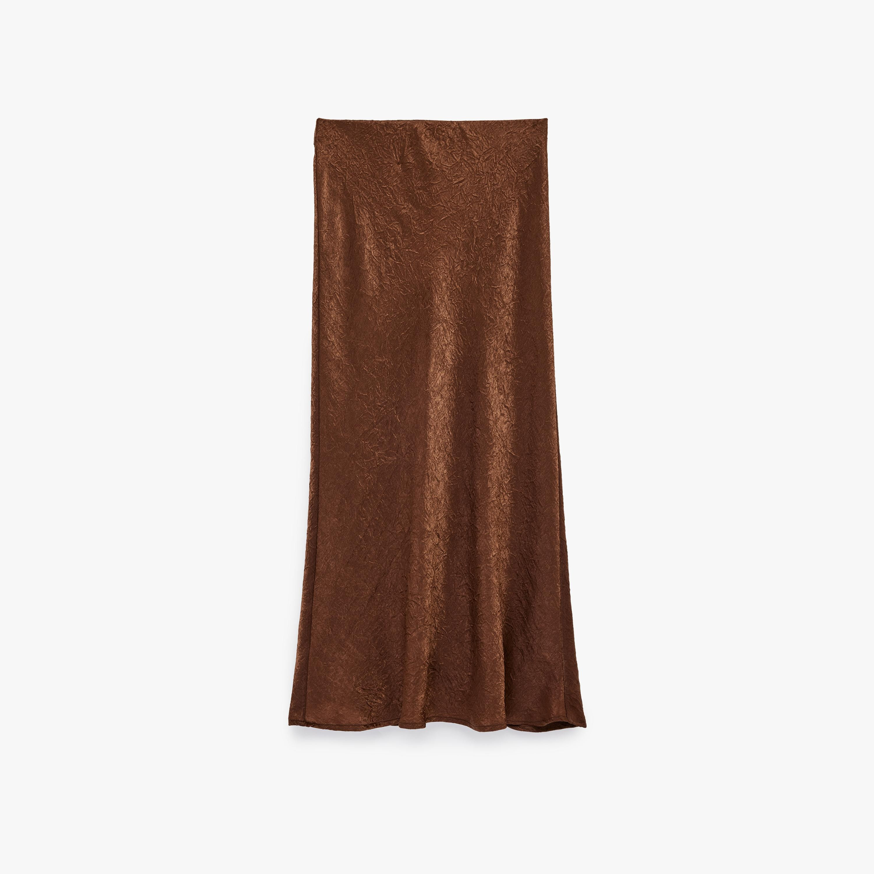 تنورة ميدي نسائية قصة "ايه-لاين" من قماش مجعد من كوتون-women-clothing-skirts-image-3