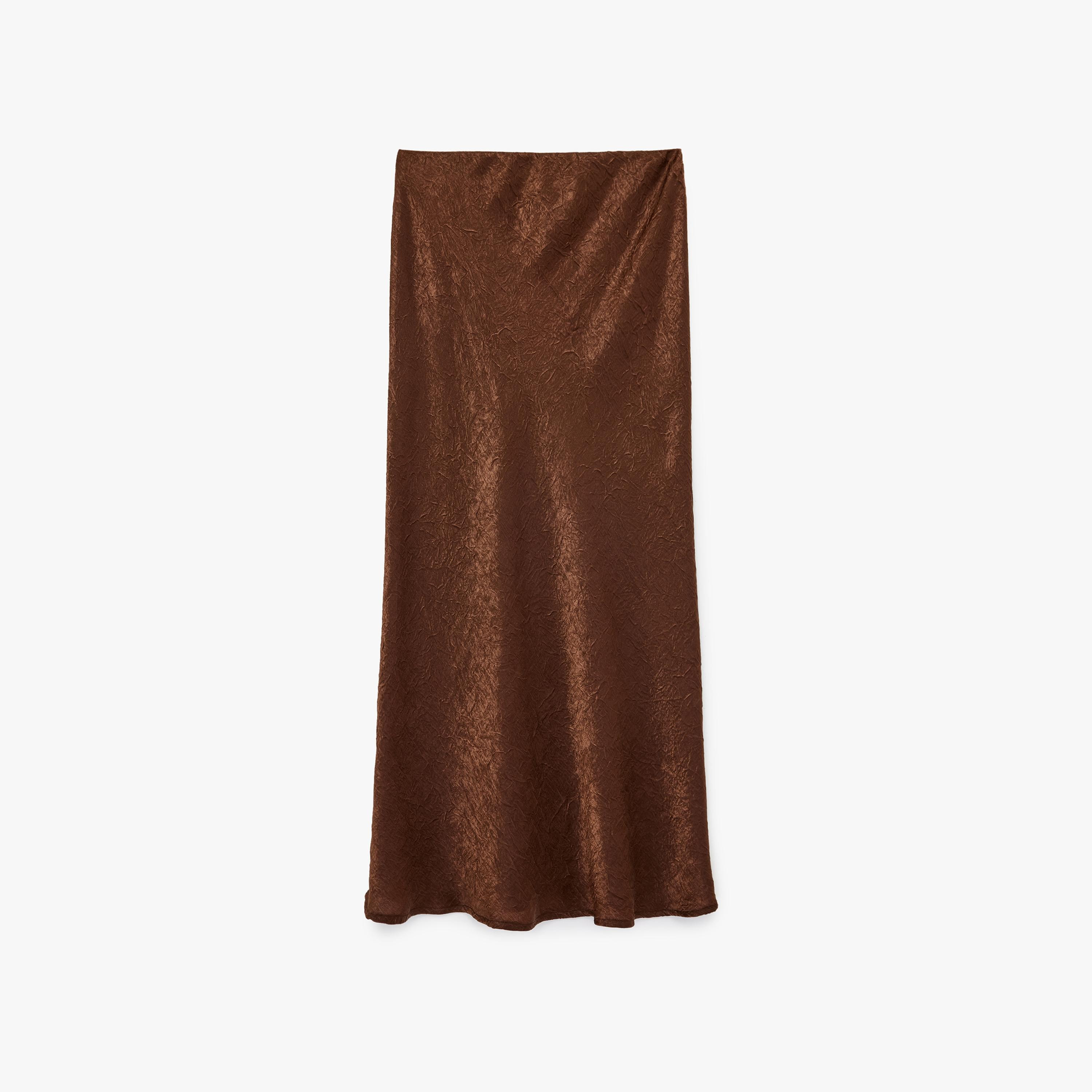 تنورة ميدي نسائية قصة "ايه-لاين" من قماش مجعد من كوتون-women-clothing-skirts-image-4