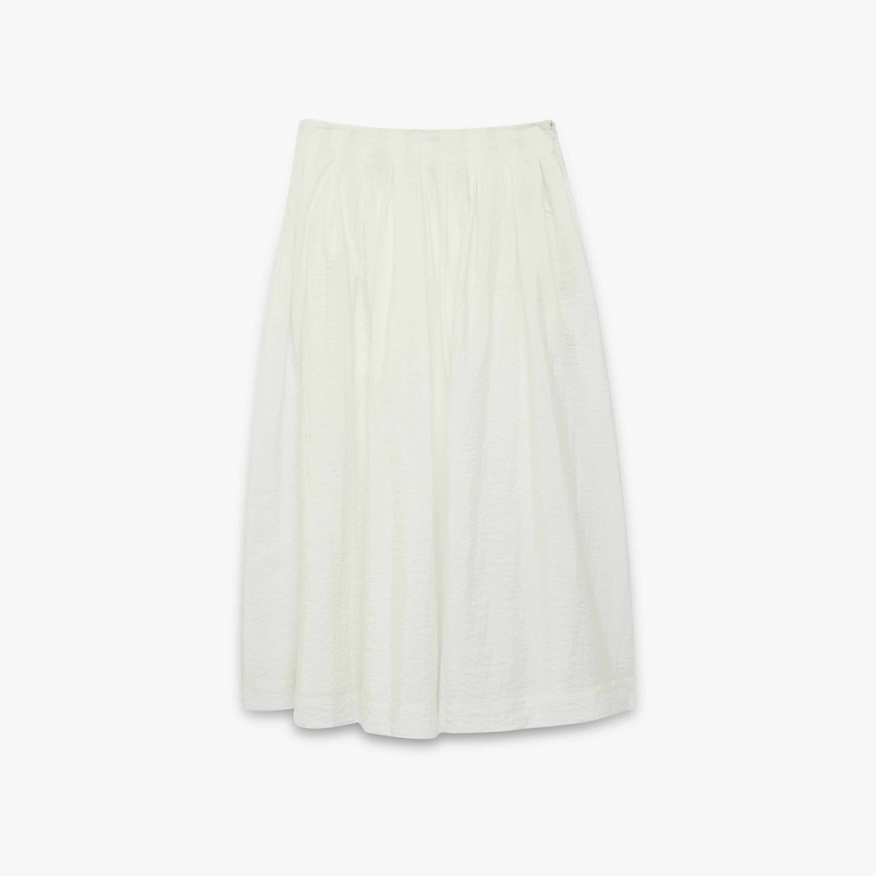 تنورة ماكسي نسائية قصة "ايه-لاين" بلون أبيض من كوتون-women-clothing-skirts-image-3