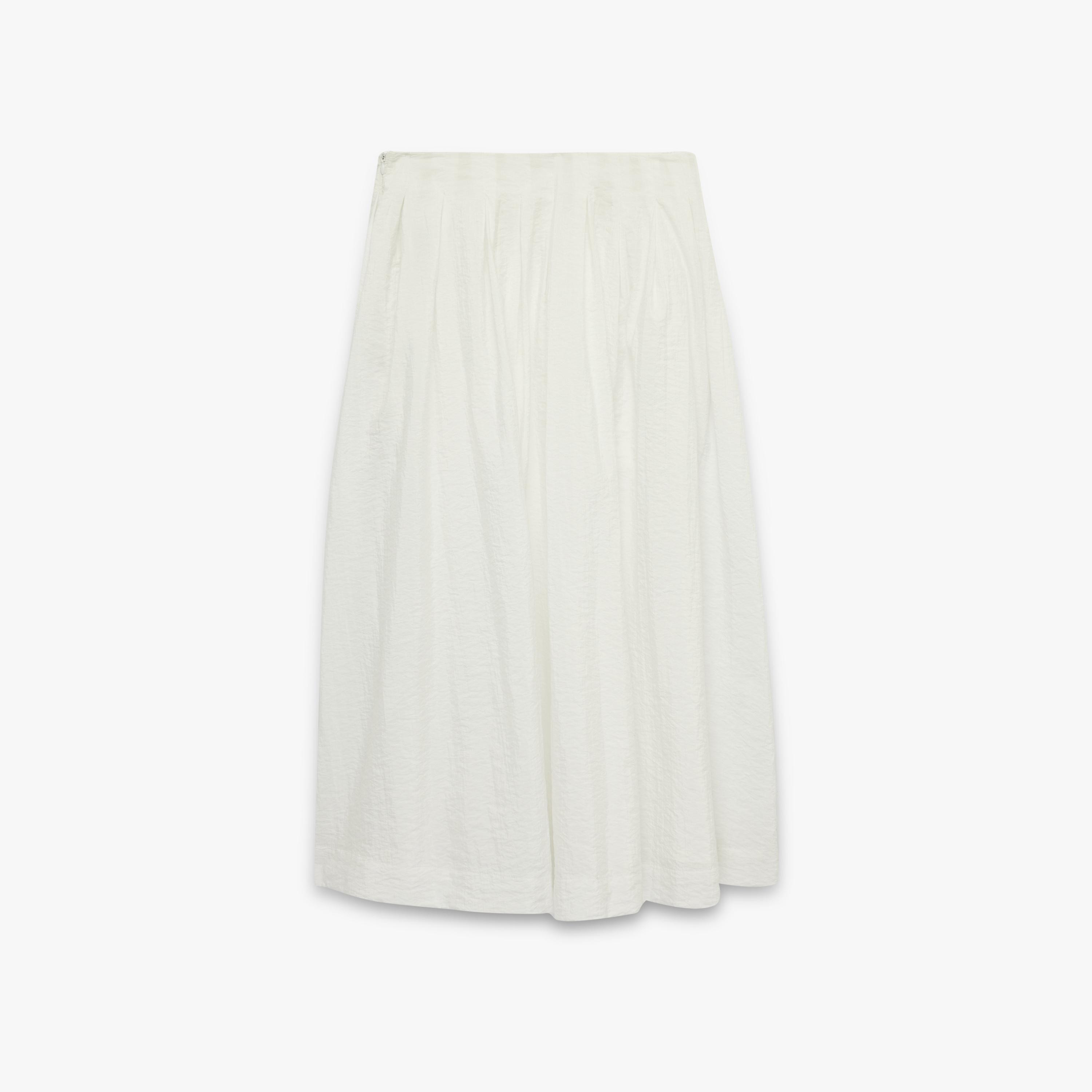 تنورة ماكسي نسائية قصة "ايه-لاين" بلون أبيض من كوتون-women-clothing-skirts-image-4