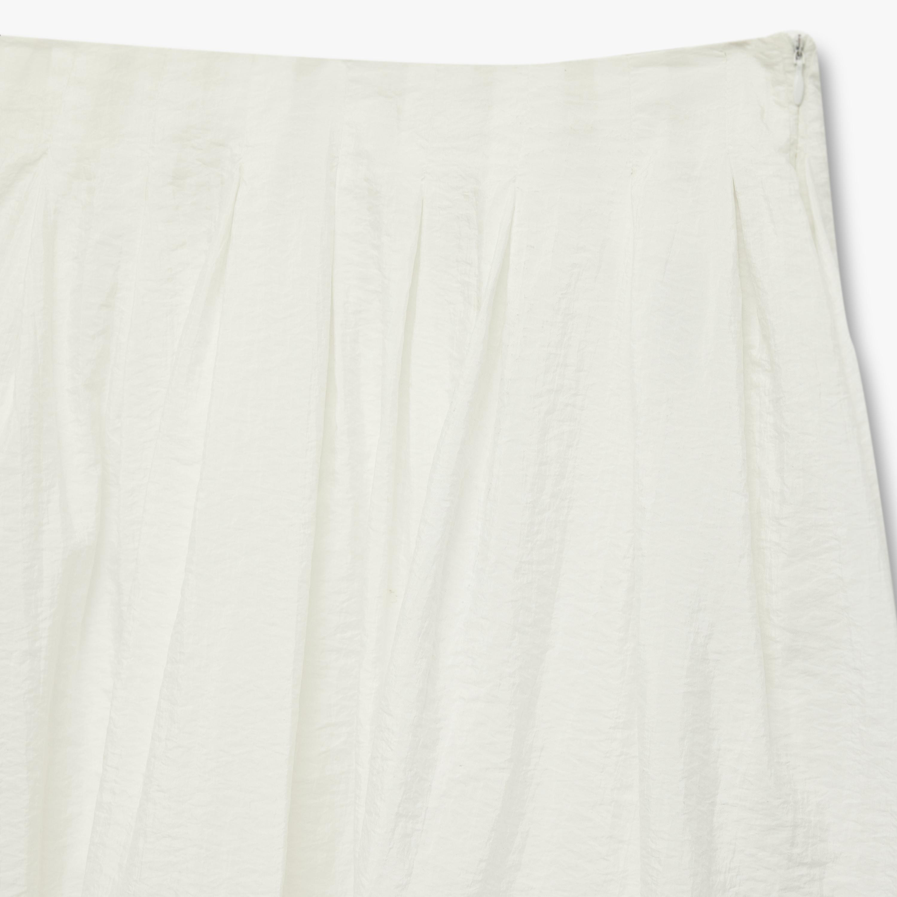 تنورة ماكسي نسائية قصة "ايه-لاين" بلون أبيض من كوتون-women-clothing-skirts-image-5