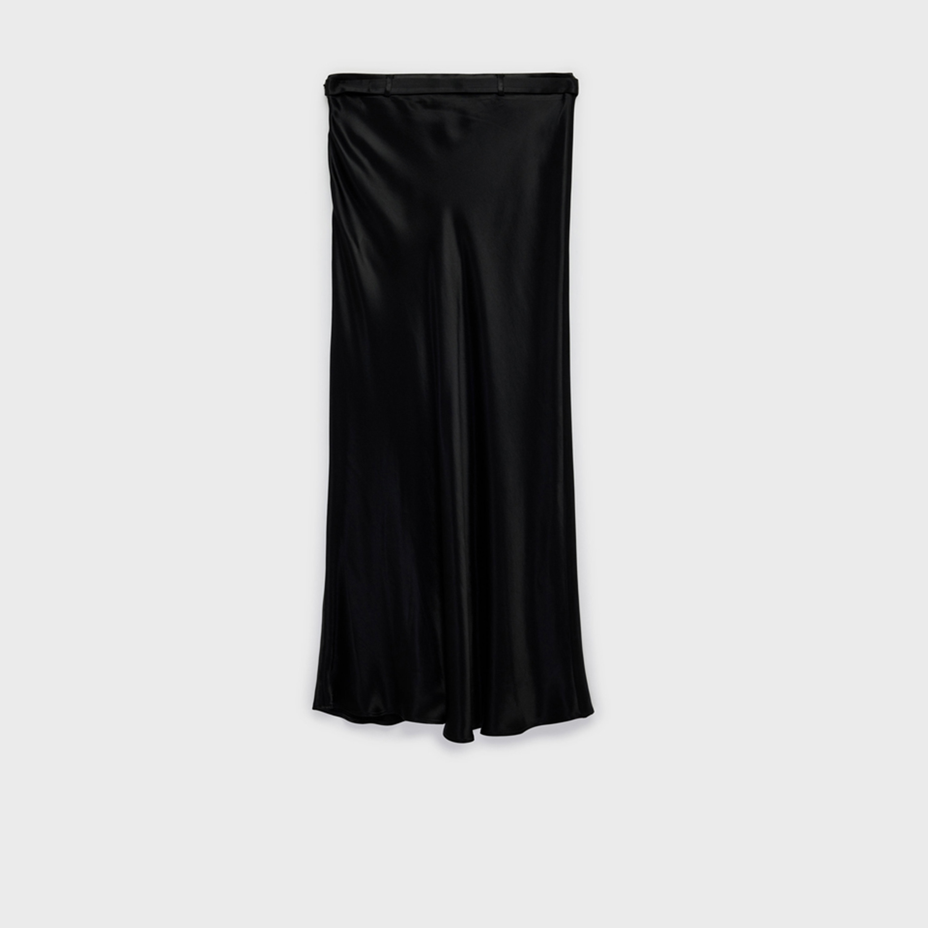 تنورة ماكسي نسائية قصة "ايه-لاين" بلون أسود من كوتون-women-clothing-skirts-image-2