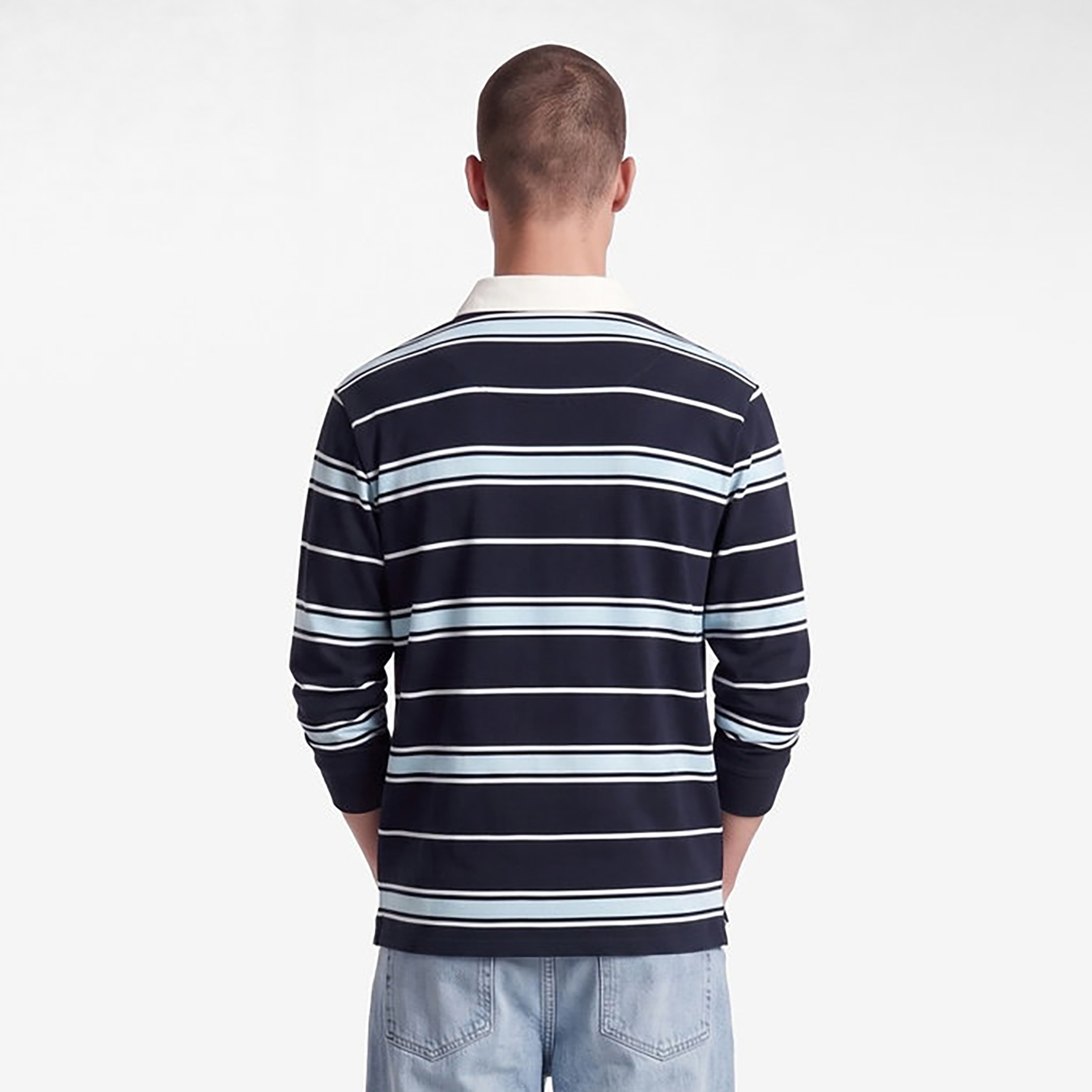 KOTON Striped Collared Long Sleeves Men's Sweatshirt-men-winterwear-hoodiesandsweatshirts-image-4