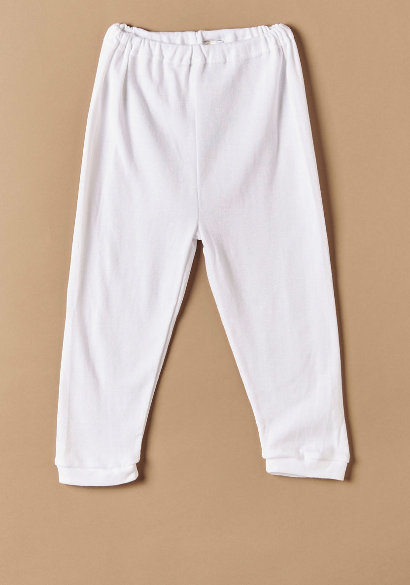 Juniors Solid Full Length Pyjamas with Elasticised Waistband-Pants-image-0