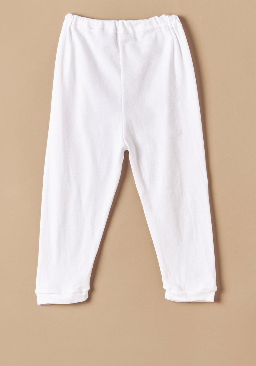 Juniors Solid Full Length Pyjamas with Elasticised Waistband-Pants-image-3