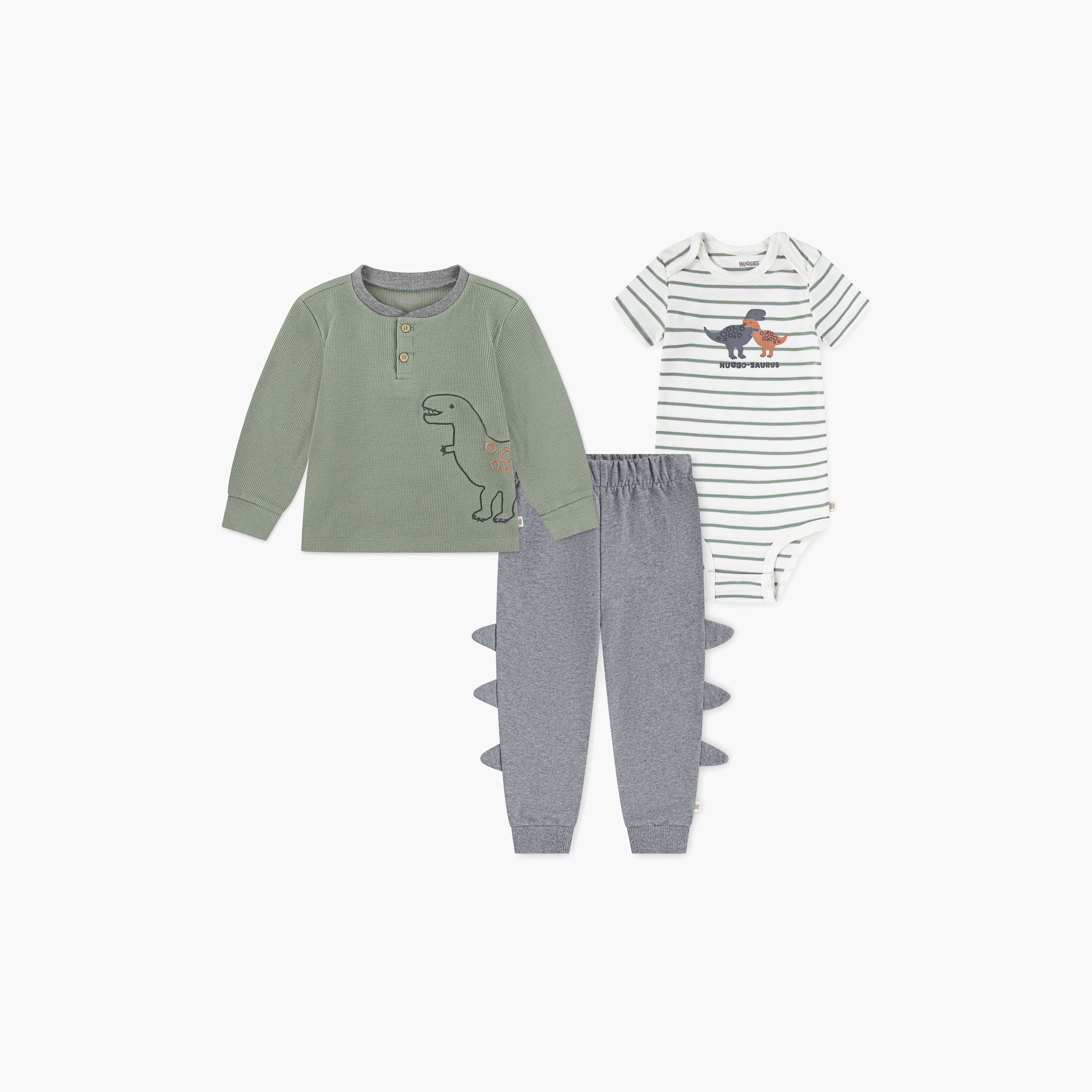 Huggies 3-Piece Printed Bodysuit, T-Shirt with Joggers-baby-boys-clothing-setsandcoords-image-1