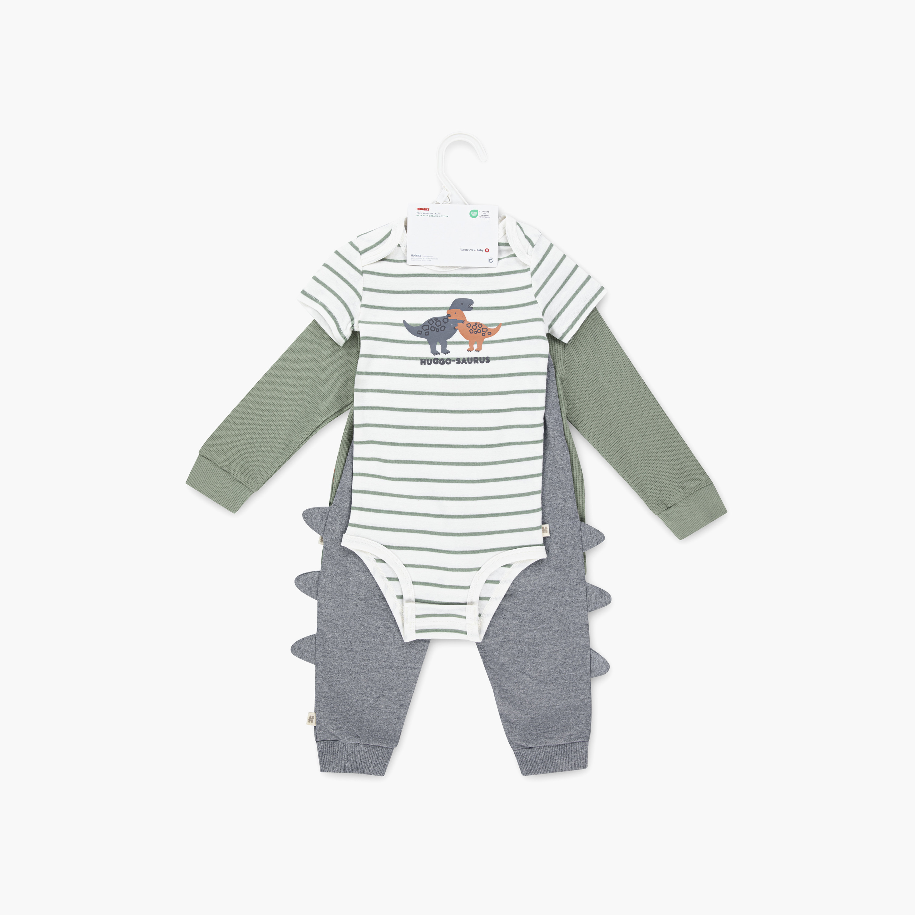 Huggies 3-Piece Printed Bodysuit, T-Shirt with Joggers-baby-boys-clothing-setsandcoords-image-3