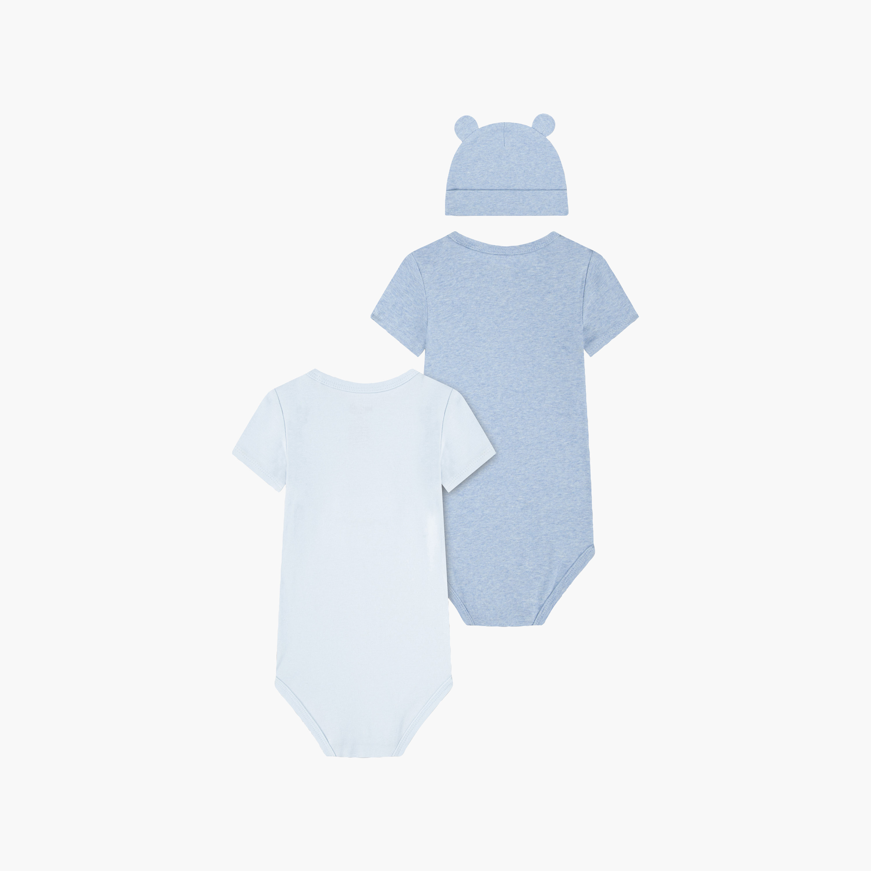Huggies 2-Piece Short Sleeves Embroidered Bodysuits with Cap-boys-clothing-rompersanddungarees-image-2