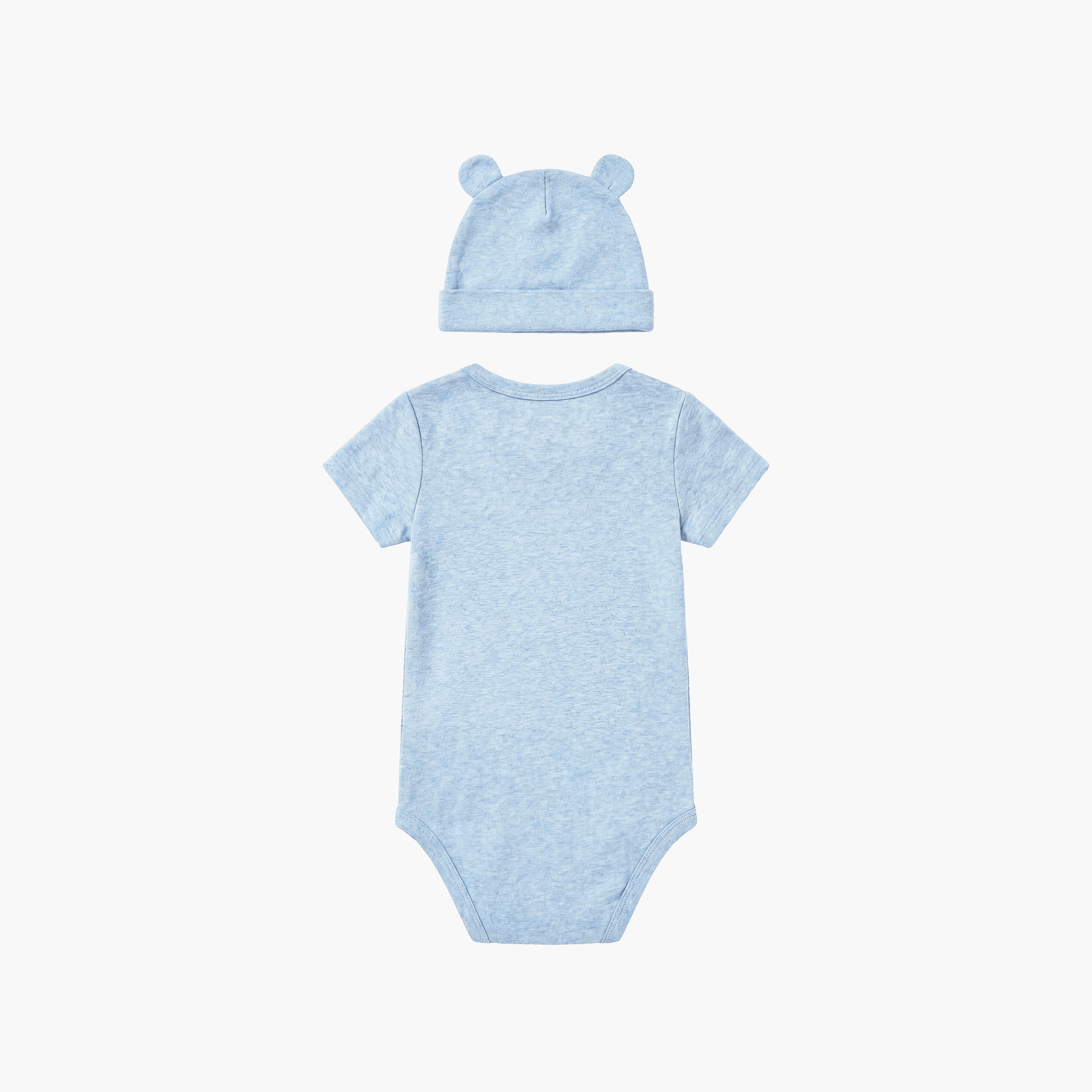 Huggies 2-Piece Short Sleeves Embroidered Bodysuits with Cap-boys-clothing-rompersanddungarees-image-3