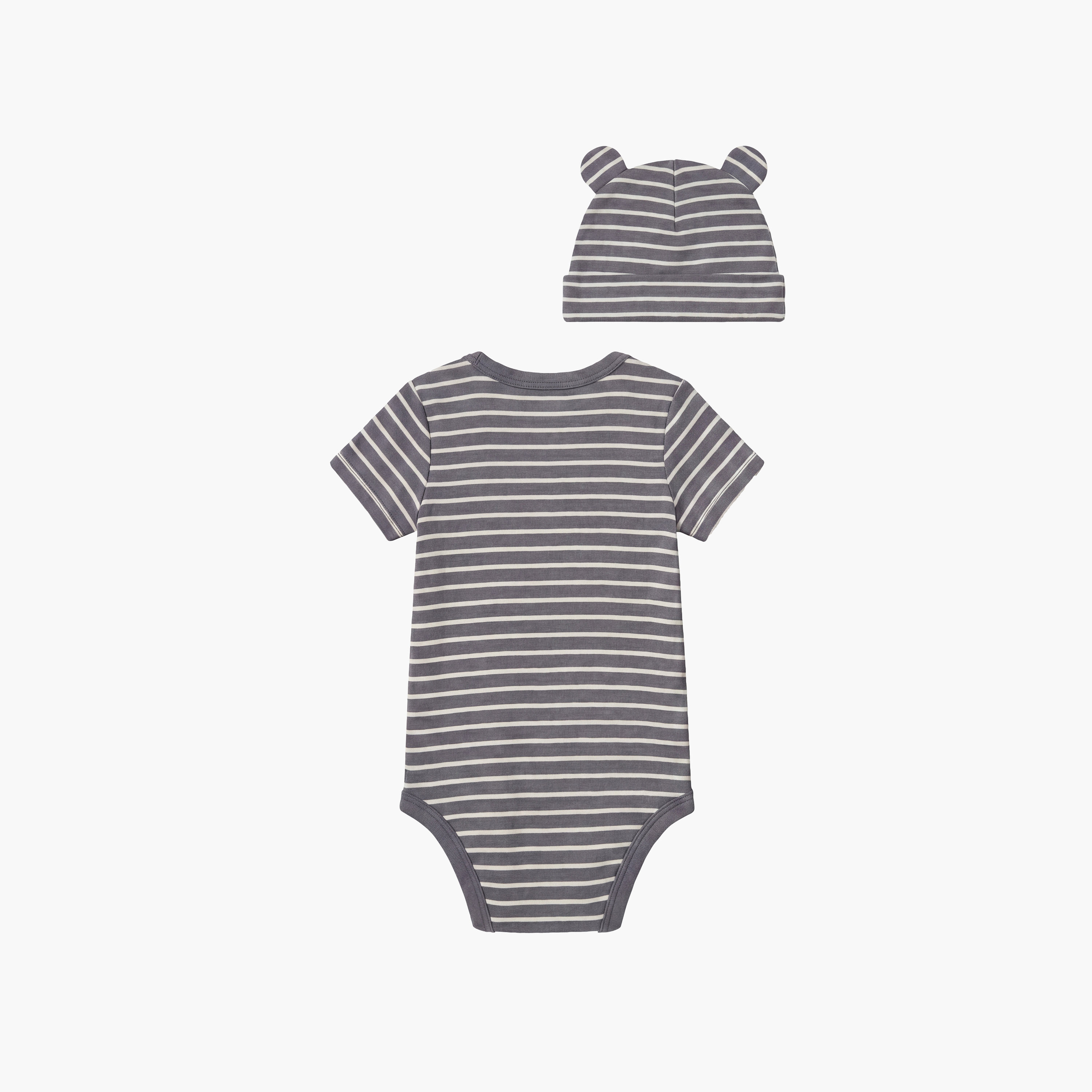 Huggies 2-Piece Short Sleeves Embroidered Bodysuits with Cap-boys-clothing-rompersanddungarees-image-4