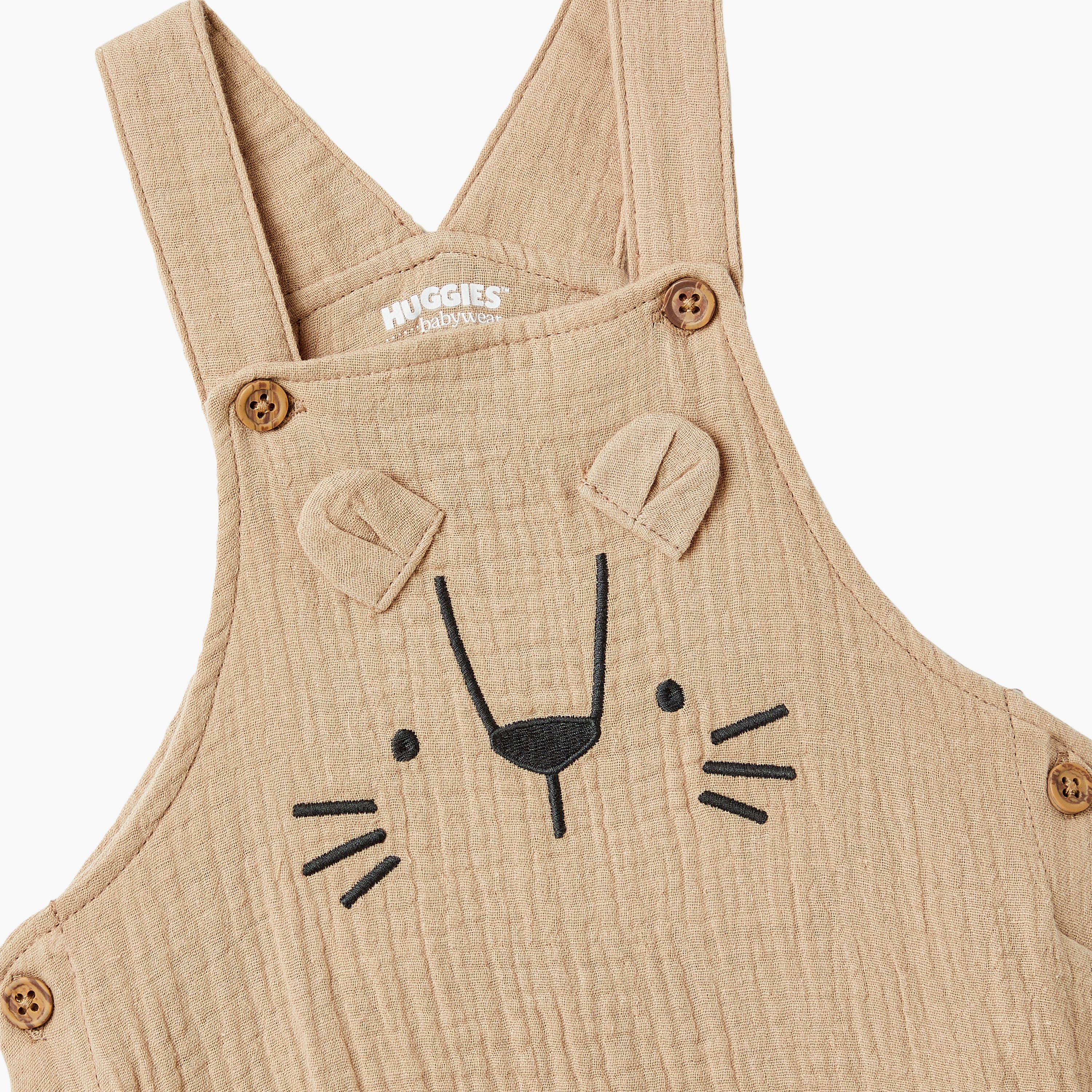 Huggies Short Sleeves Printed T-Shirt & Dungaree Set-boys-clothing-setsandcoords-image-5