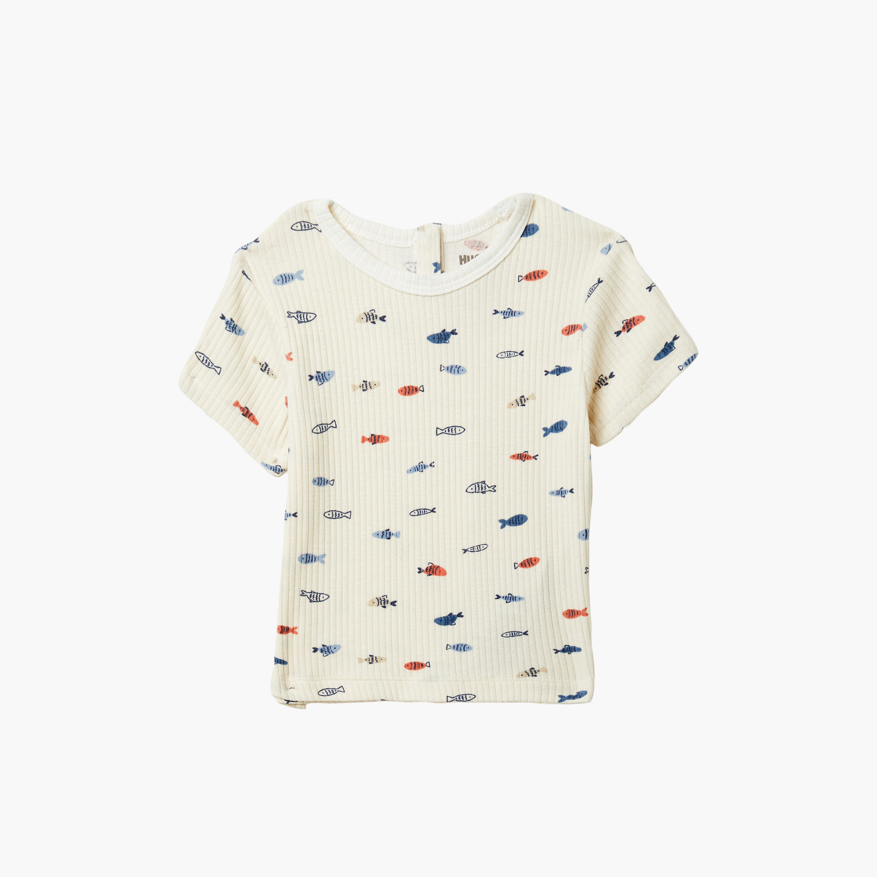 Huggies Short Sleeves Striped T-Shirt & Dungaree Set-boys-clothing-setsandcoords-image-4