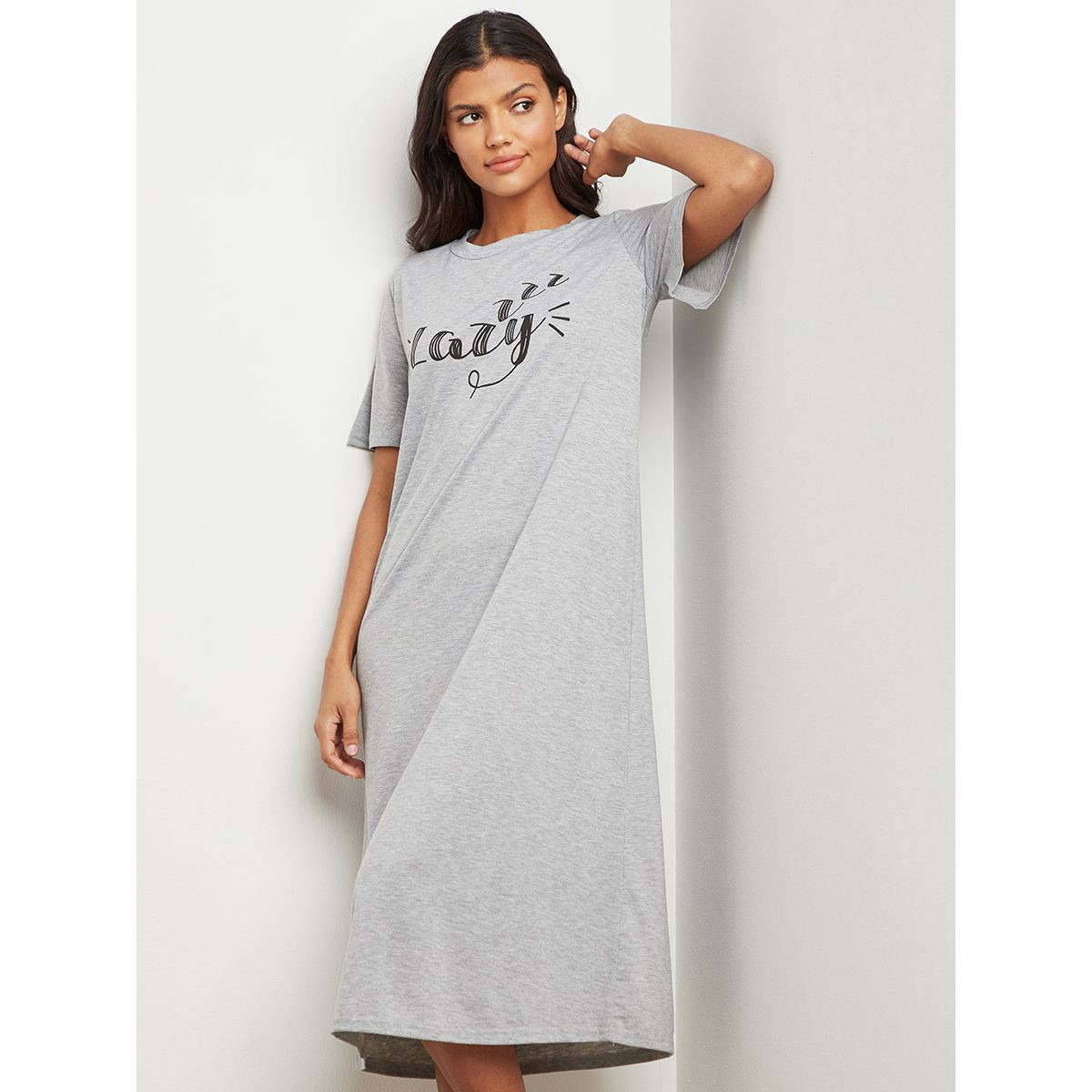 فستان ميدي مطبوع من ستايلي-women-clothing-nightwear-nighties-image-1