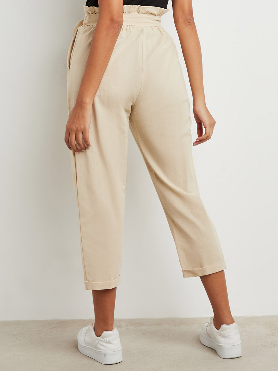 بنطلون بقصة واسعة وربطة خصر من ستايلي-women-clothing-trousers-image-3