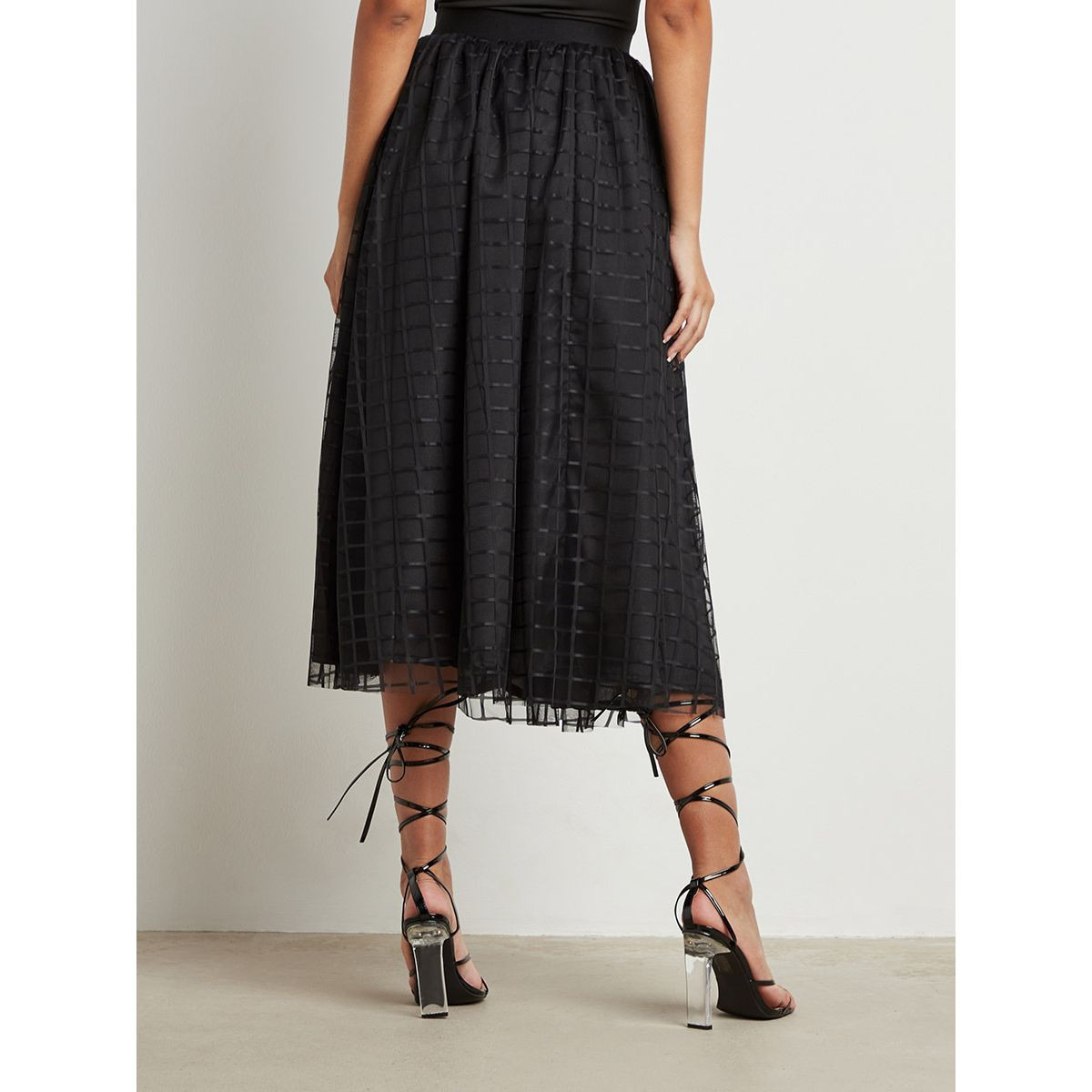 Styli Textured Mesh Midi Skirt-women-clothing-bottoms-skirts-image-3
