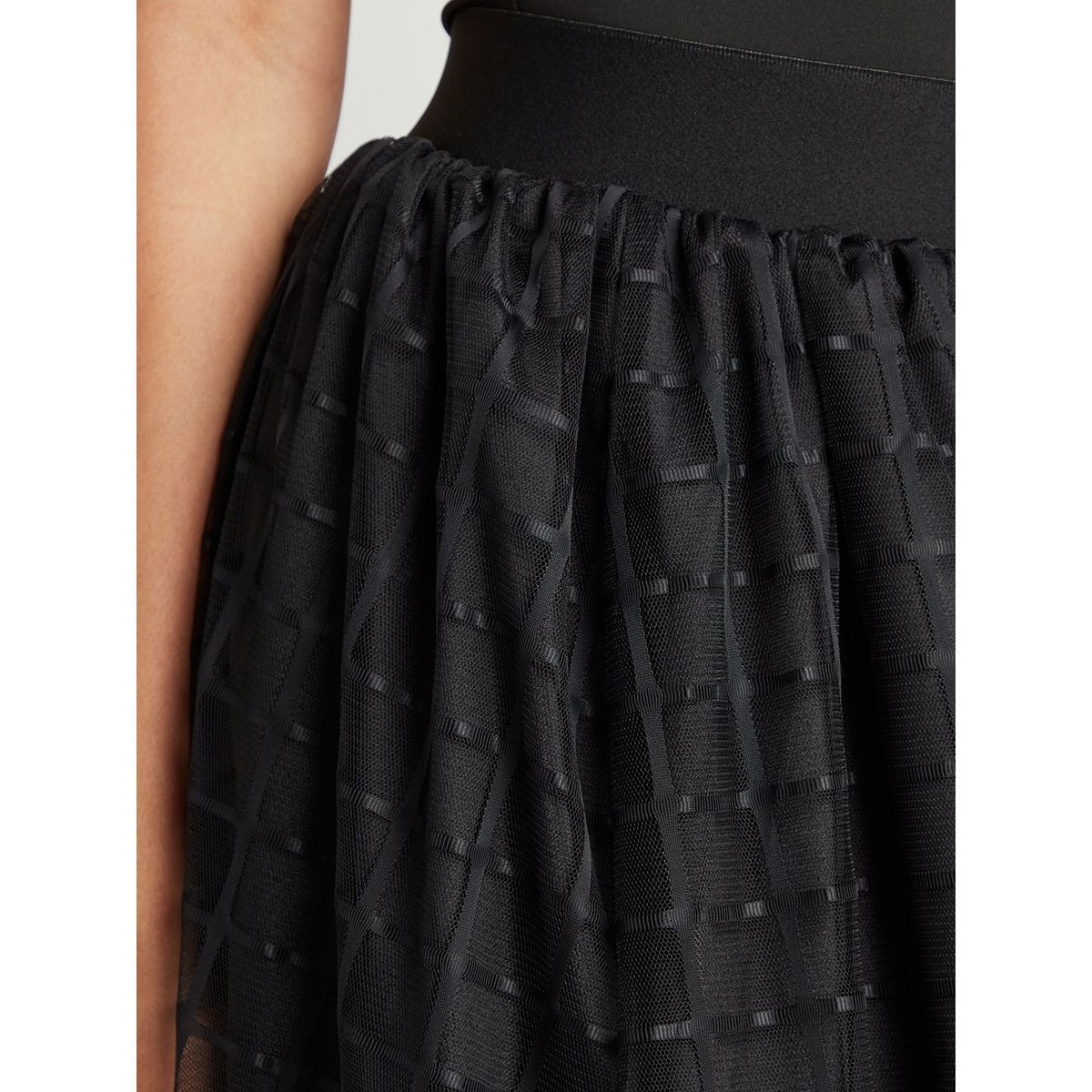 Styli Textured Mesh Midi Skirt-women-clothing-bottoms-skirts-image-4
