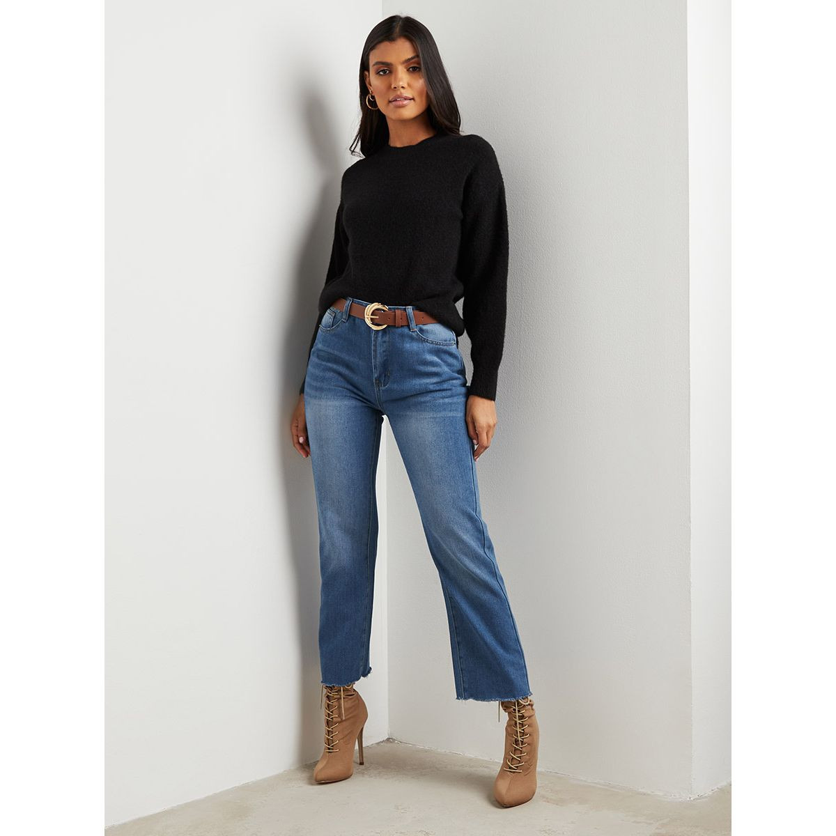 بنطلون جينز بقصة واسعة من ستايلي-women-clothing-bottoms-jeans-image-2