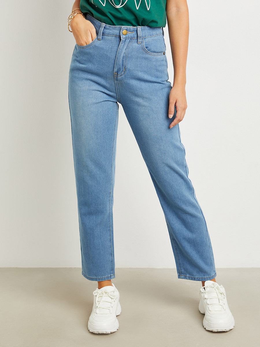 بنطلون جينز بقصة واسعة من ستايلي-women-clothing-bottoms-jeans-image-1