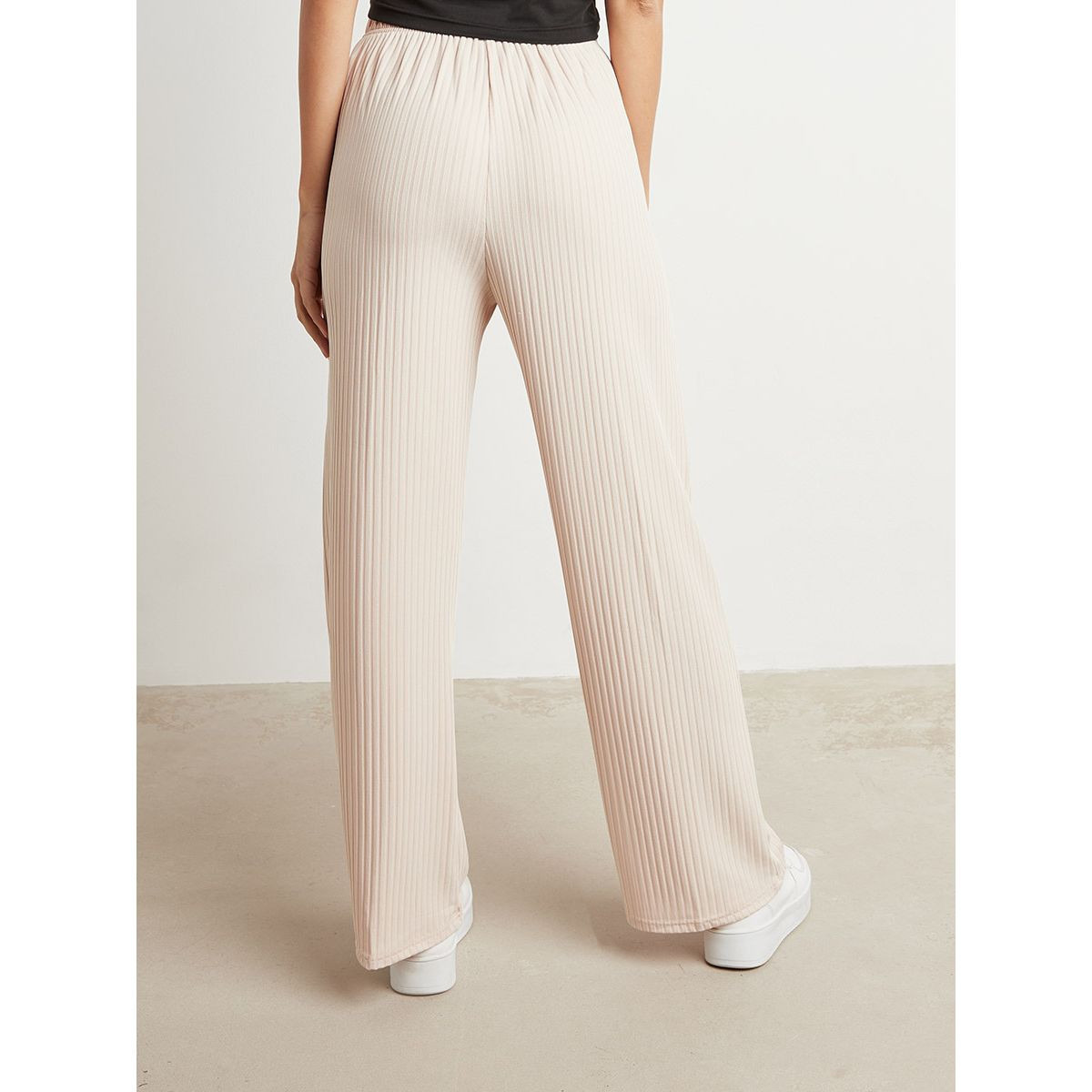 Styli Ribbed Wide Leg Relaxed Fit Pants-women-clothing-trousers-image-3