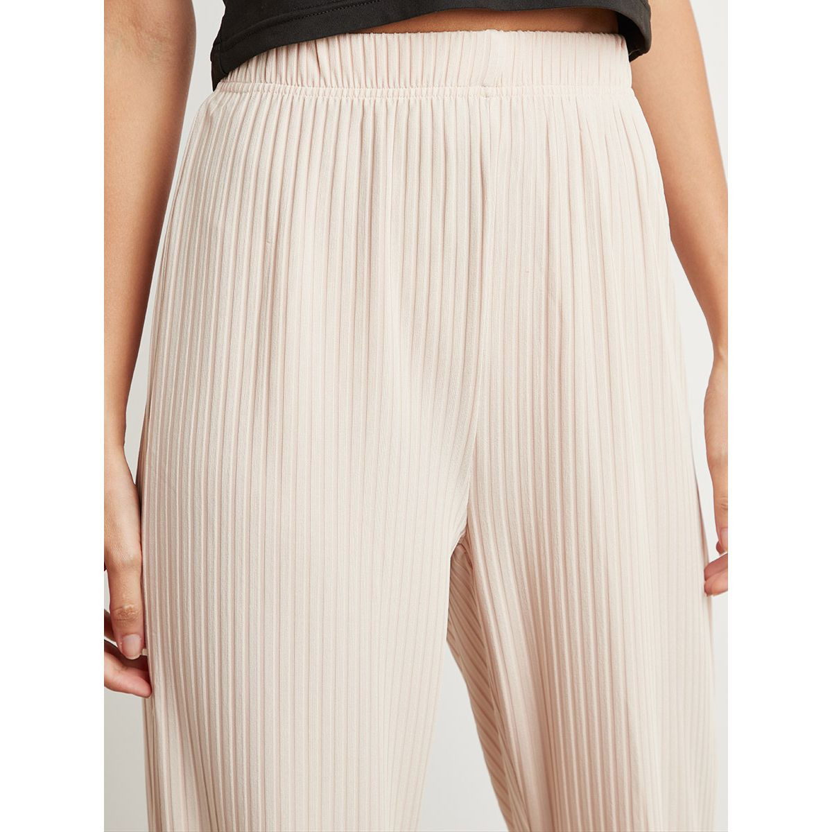 Styli Ribbed Wide Leg Relaxed Fit Pants-women-clothing-trousers-image-4