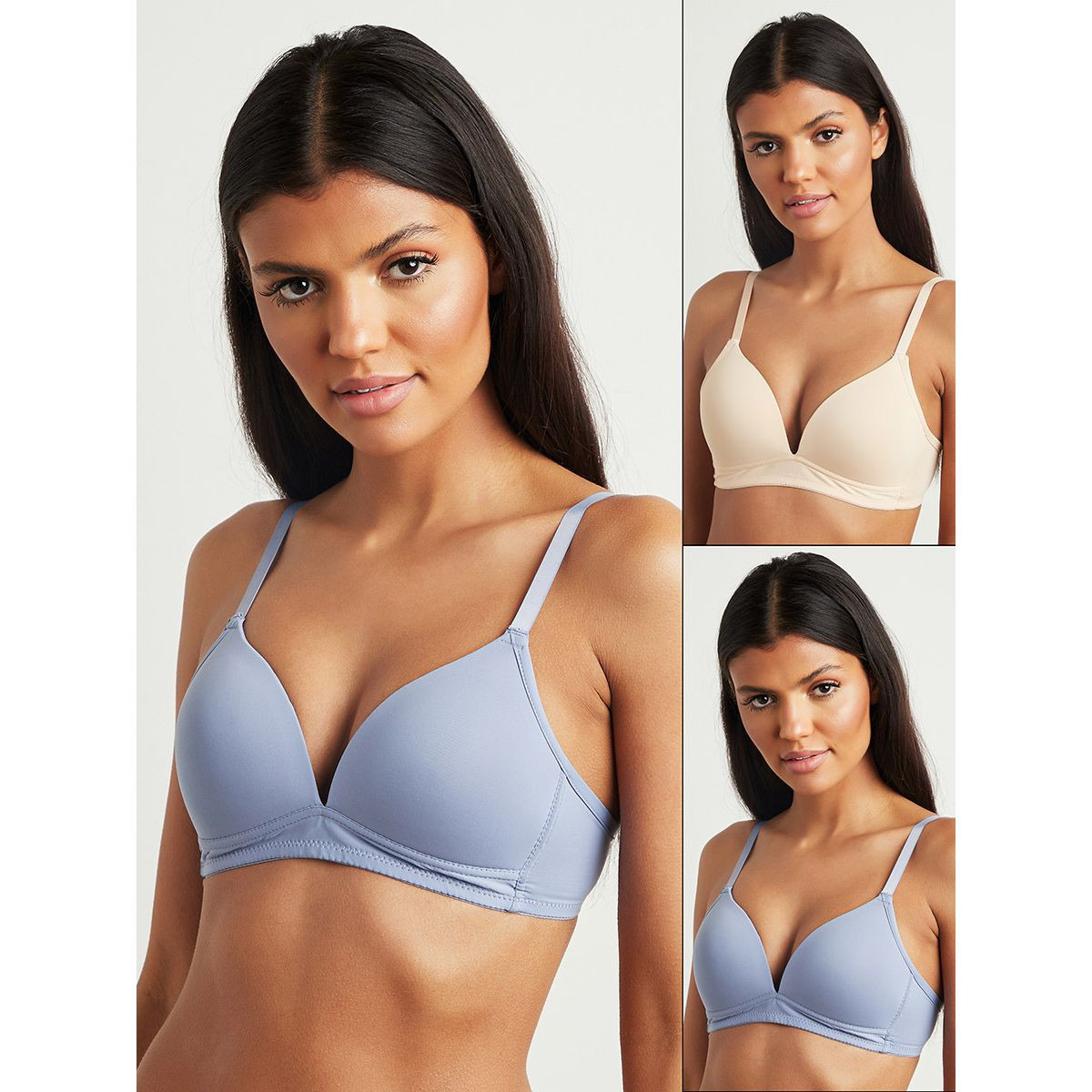 Styli Pack of 2 - Smoothing Non Wired Padded Bra-women-clothing-lingerie-bras-image-1