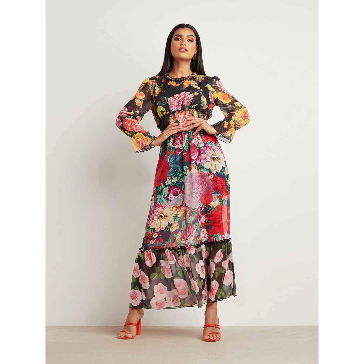 فستان طويل مطبوع من ستايلي-women-clothing-dresses-image-1