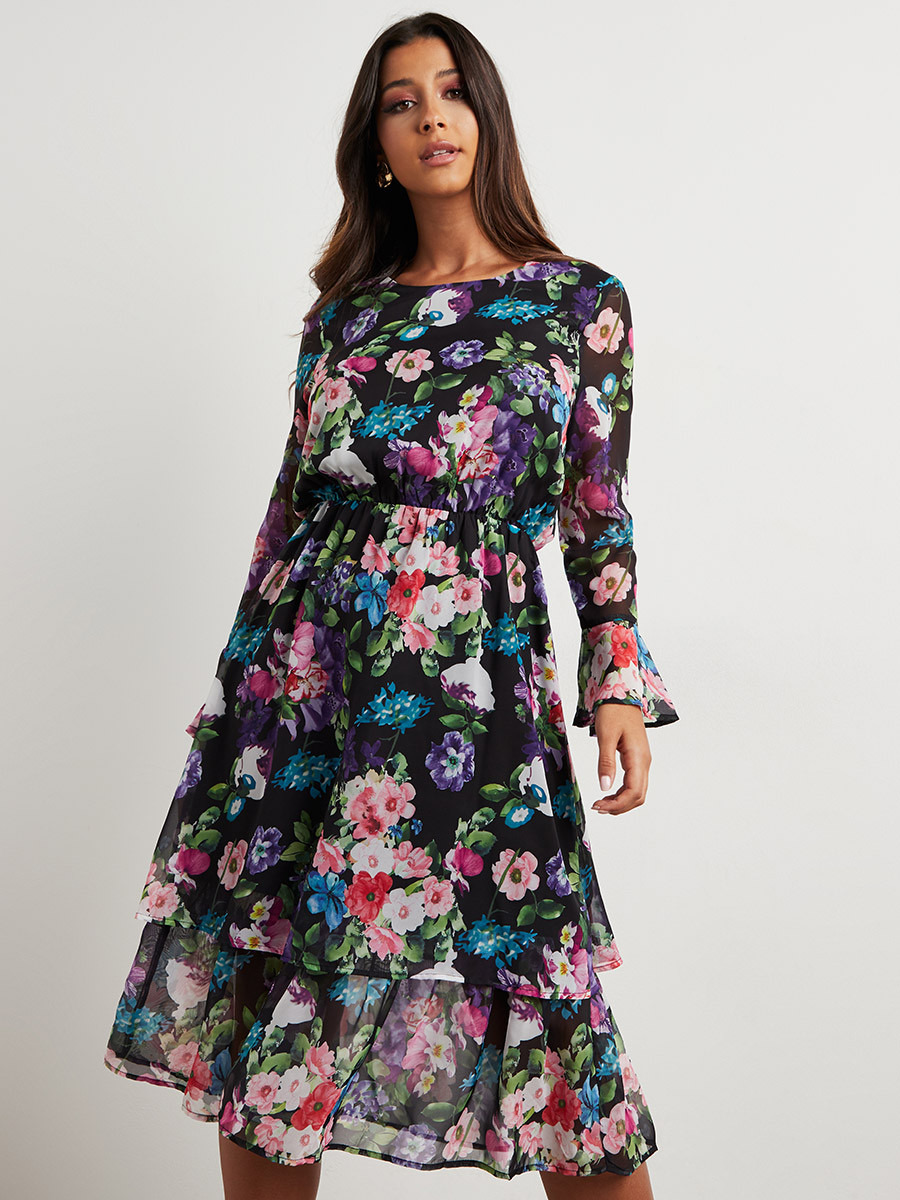 فستان ميدي مطبوع من ستايلي-women-clothing-dresses-image-1