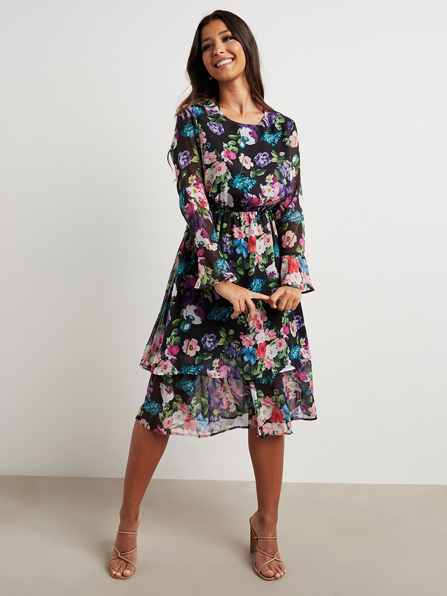فستان ميدي مطبوع من ستايلي-women-clothing-dresses-image-2