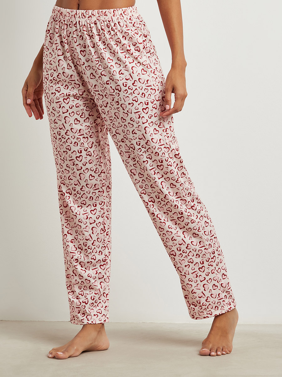 مجموعة من تيشيرت مطبوع وبنطلون بيجاما من ستايلي-women-clothing-nightwear-pyjamas-bottoms-image-4