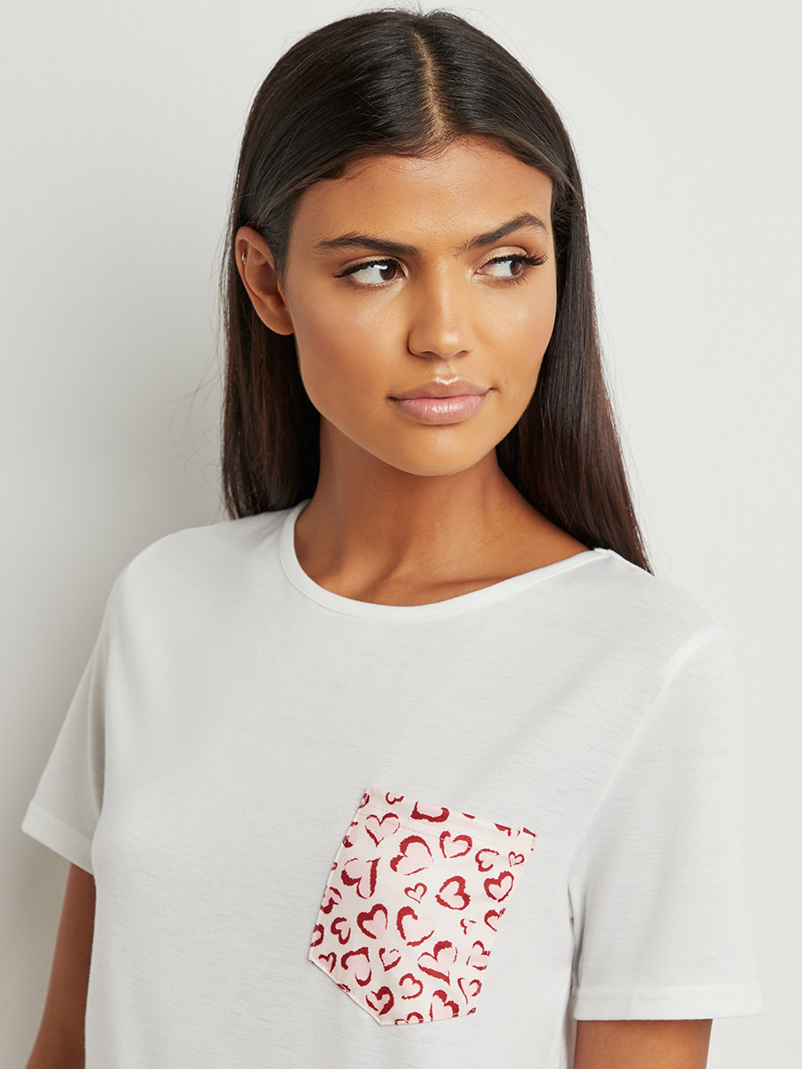 مجموعة من تيشيرت مطبوع وبنطلون بيجاما من ستايلي-women-clothing-nightwear-pyjamas-bottoms-image-5