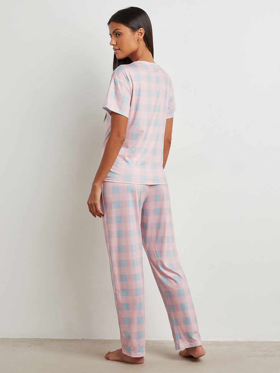 مجموعة من تيشيرت مطبوع وبنطلون بيجاما من ستايلي-women-clothing-nightwear-pyjamas-bottoms-image-5