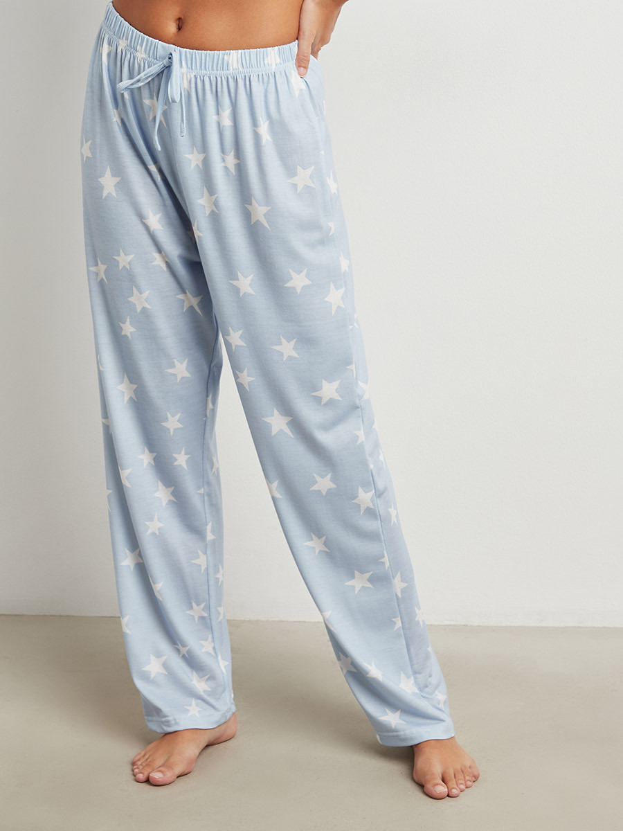 مجموعة من تيشيرت مطبوع وبنطلون بيجاما من ستايلي-women-clothing-nightwear-pyjamas-bottoms-image-3
