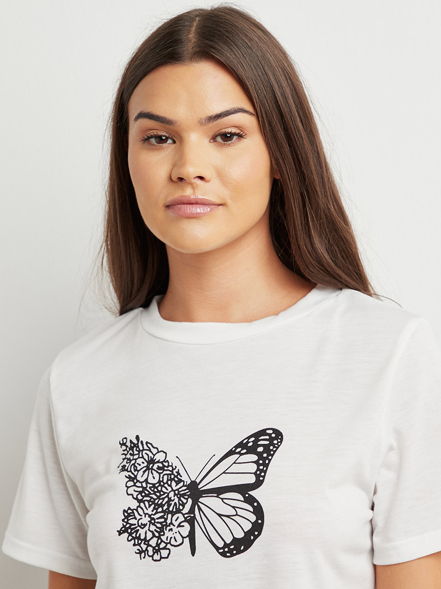 مجموعة من تيشيرت مطبوع وشورت من ستايلي-women-clothing-nightwear-pyjamas-bottoms-image-3