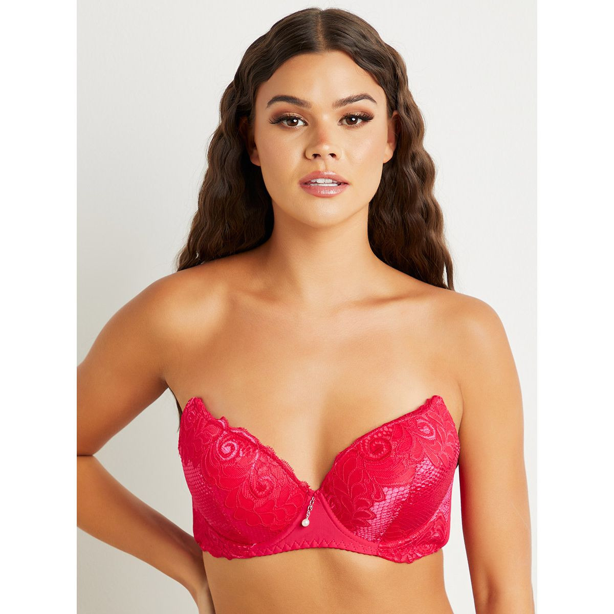 Styli Droplet Detail Lace Micro Push-Up Bra and Thong Set-women-clothing-lingerie-bras-image-6