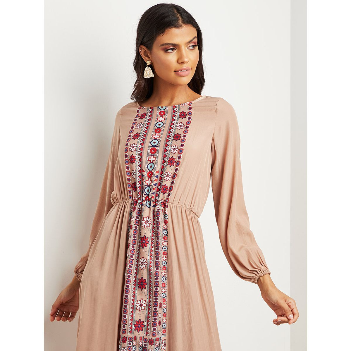 فستان طويل مطبوع بأكمام طويلة من ستايلي-women-clothing-dresses-image-2