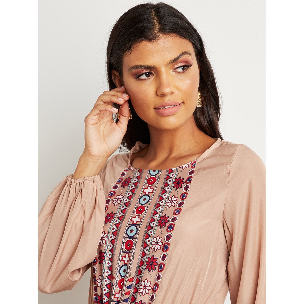 فستان طويل مطبوع بأكمام طويلة من ستايلي-women-clothing-dresses-image-3